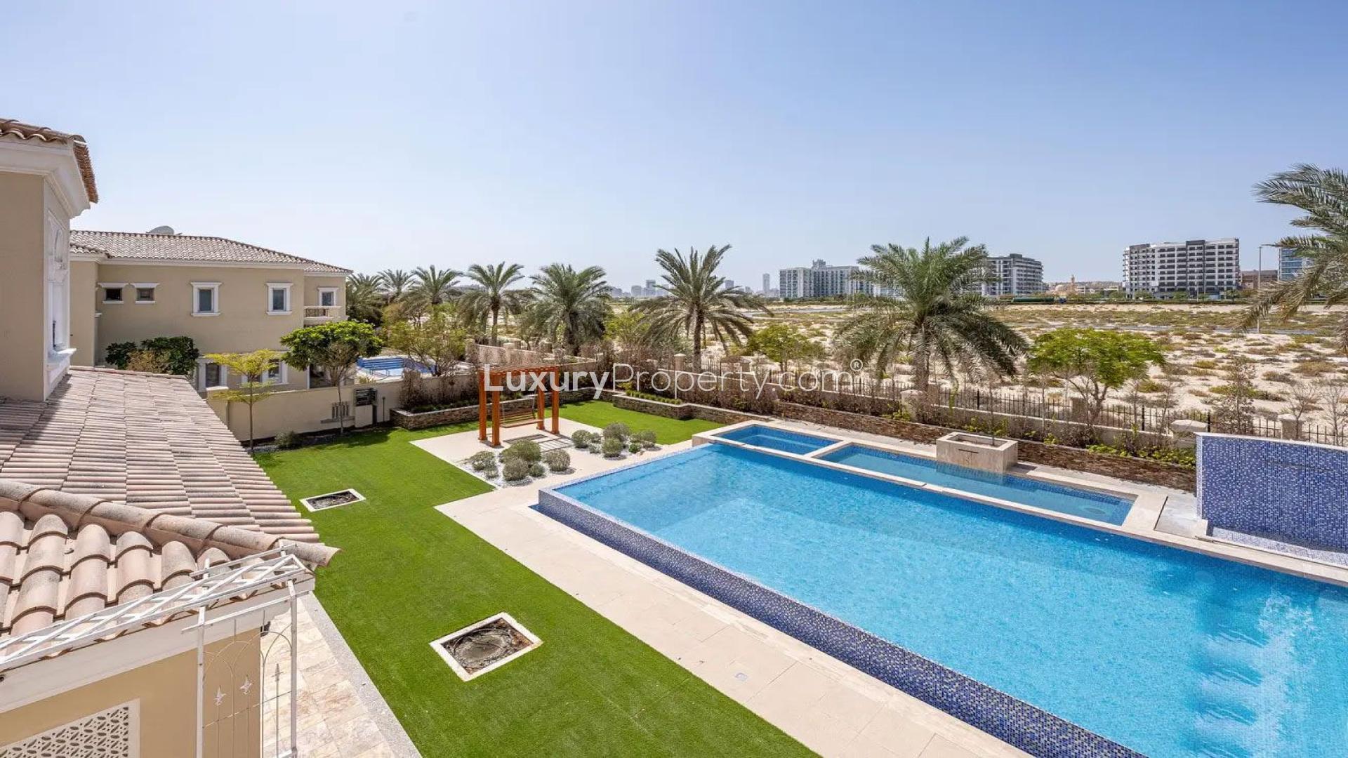 Modern 6-bedroom villa with large pool and outdoor space in Polo Homes, Arabian Ranches