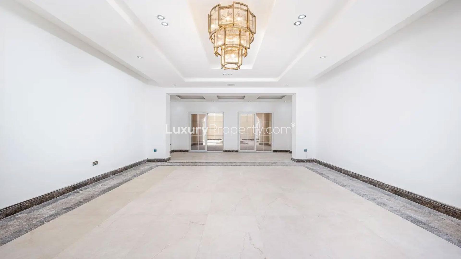 Spacious living room in modernised 6-bedroom Polo Homes villa, Arabian Ranches for sale