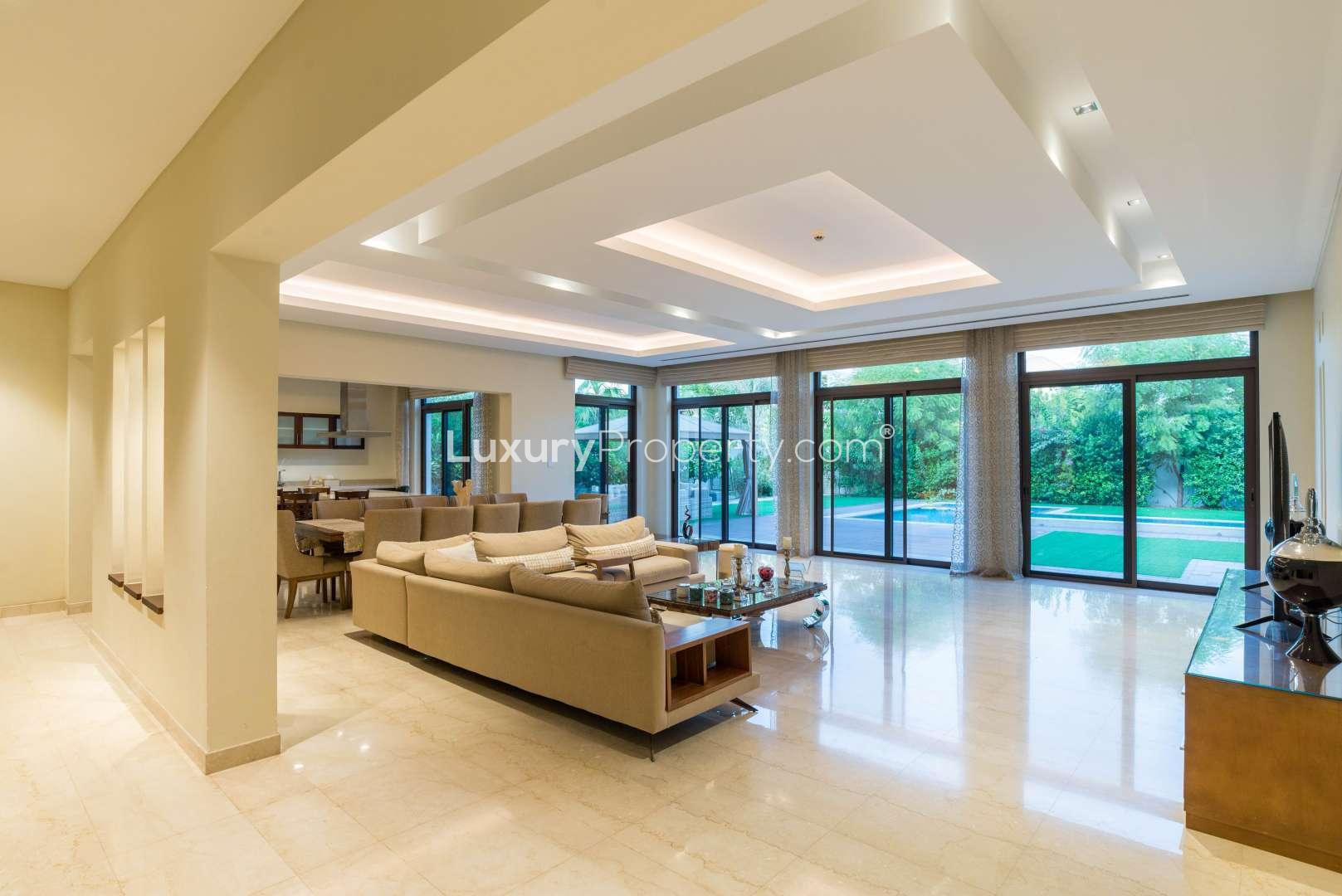 Luxurious living room in Modern Arabic 6-bed villa, District One, Mohammed Bin Rashid City
