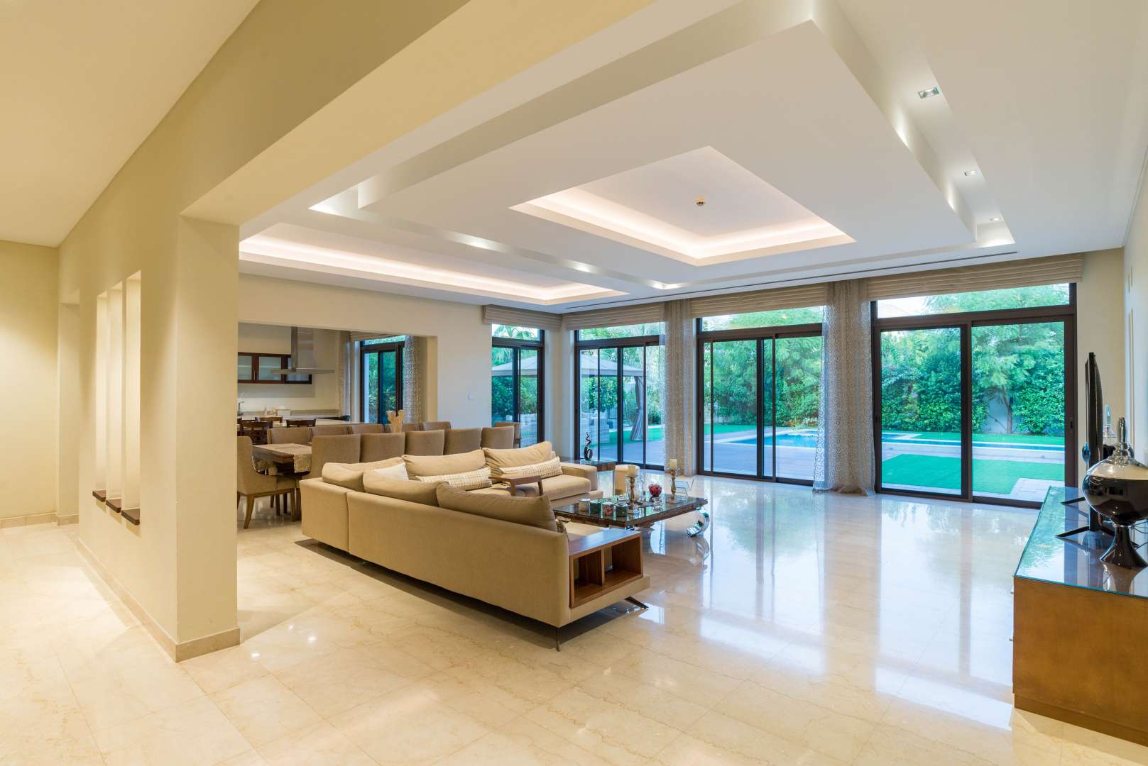 Luxurious living room in Modern Arabic 6-bed villa, District One, Mohammed Bin Rashid City