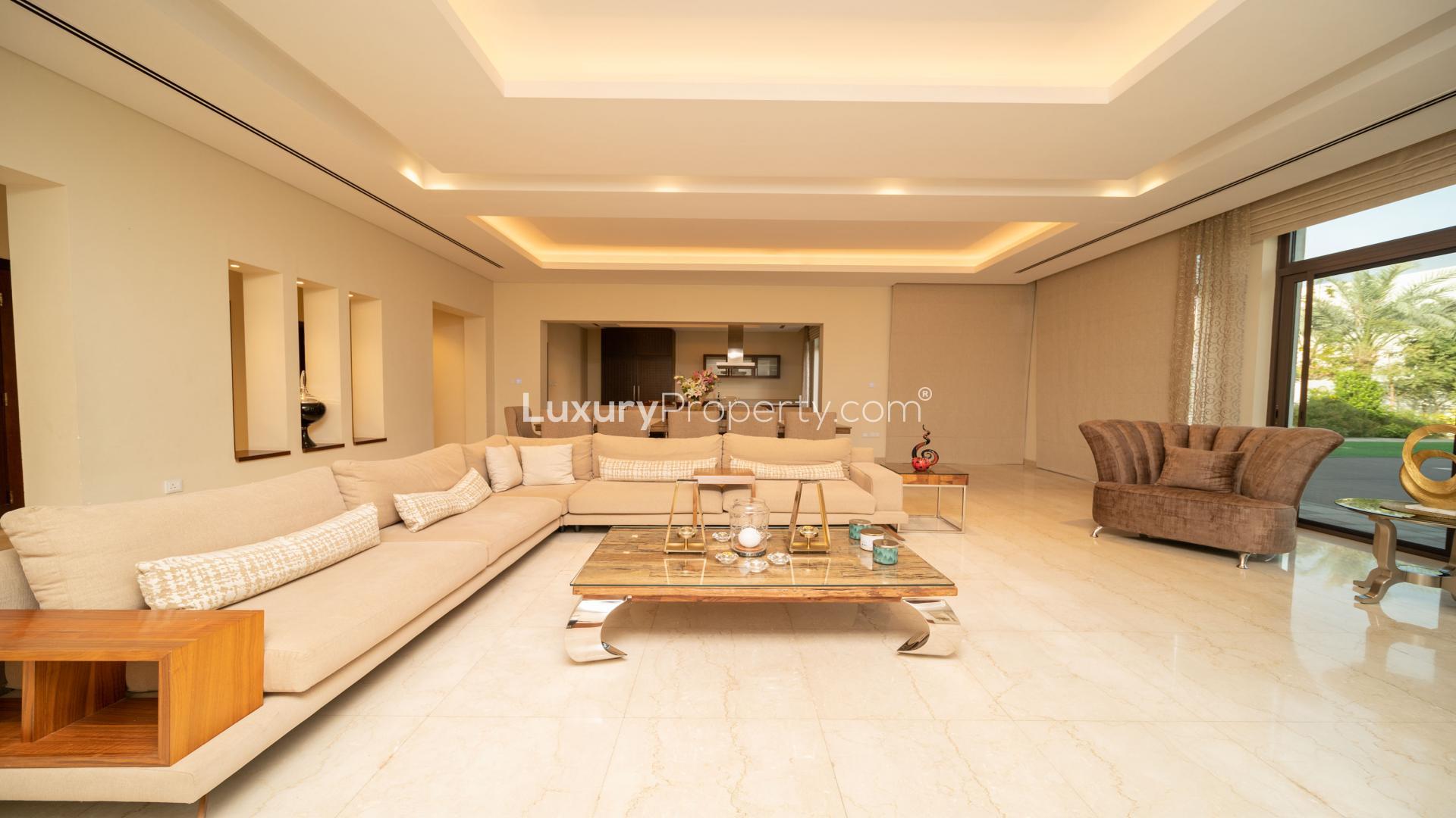 Elegant living room in modern Arabic style villa, District One, Mohammed Bin Rashid City