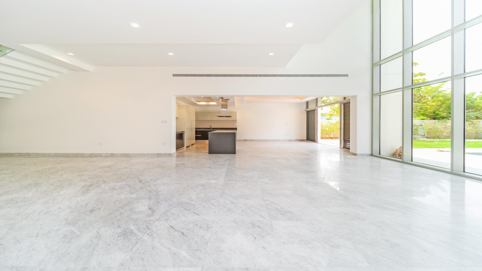 Open-plan living area in luxurious villa, District One, Mohammed Bin Rashid City, for sale