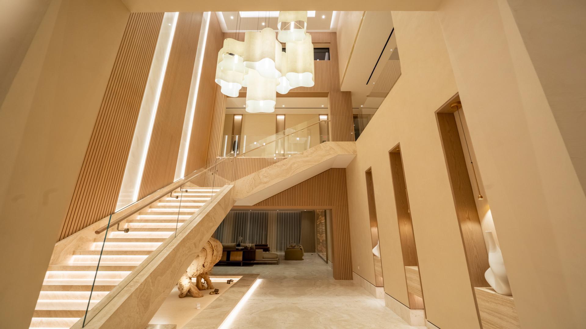 Luxurious villa with illuminated pool in District One, Mohammed Bin Rashid City