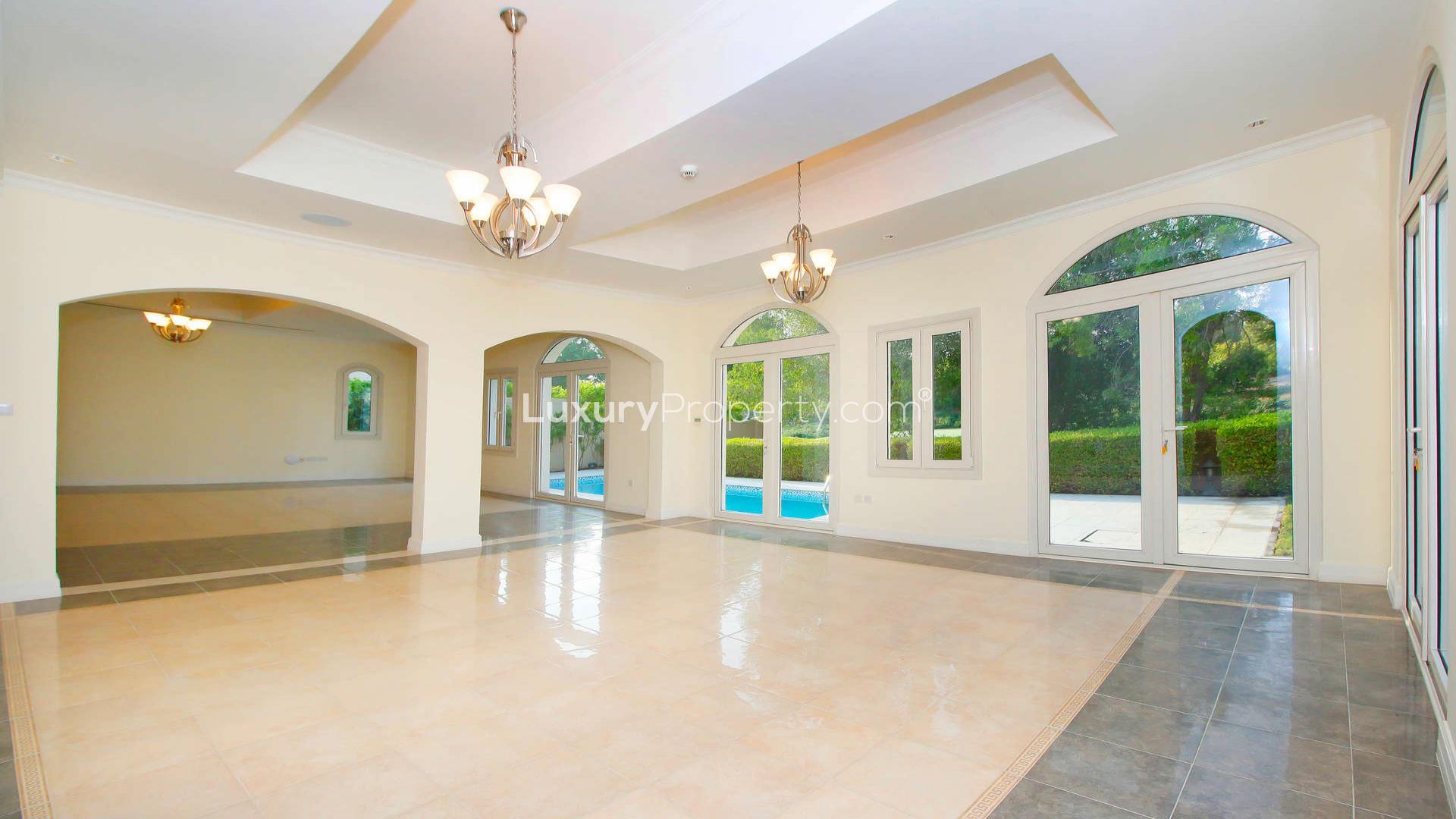 Newly refurnished 6-bedroom villa for rent in Olive Point, Jumeirah Golf Estates