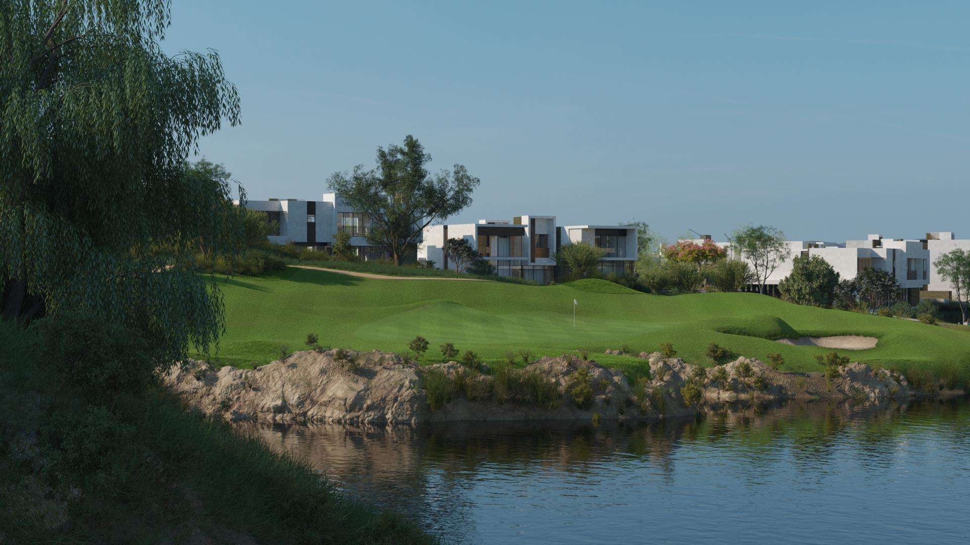 Luxurious six-bedroom villa exterior in Eighteen Islamabad, featuring modern architecture and lush landscaping