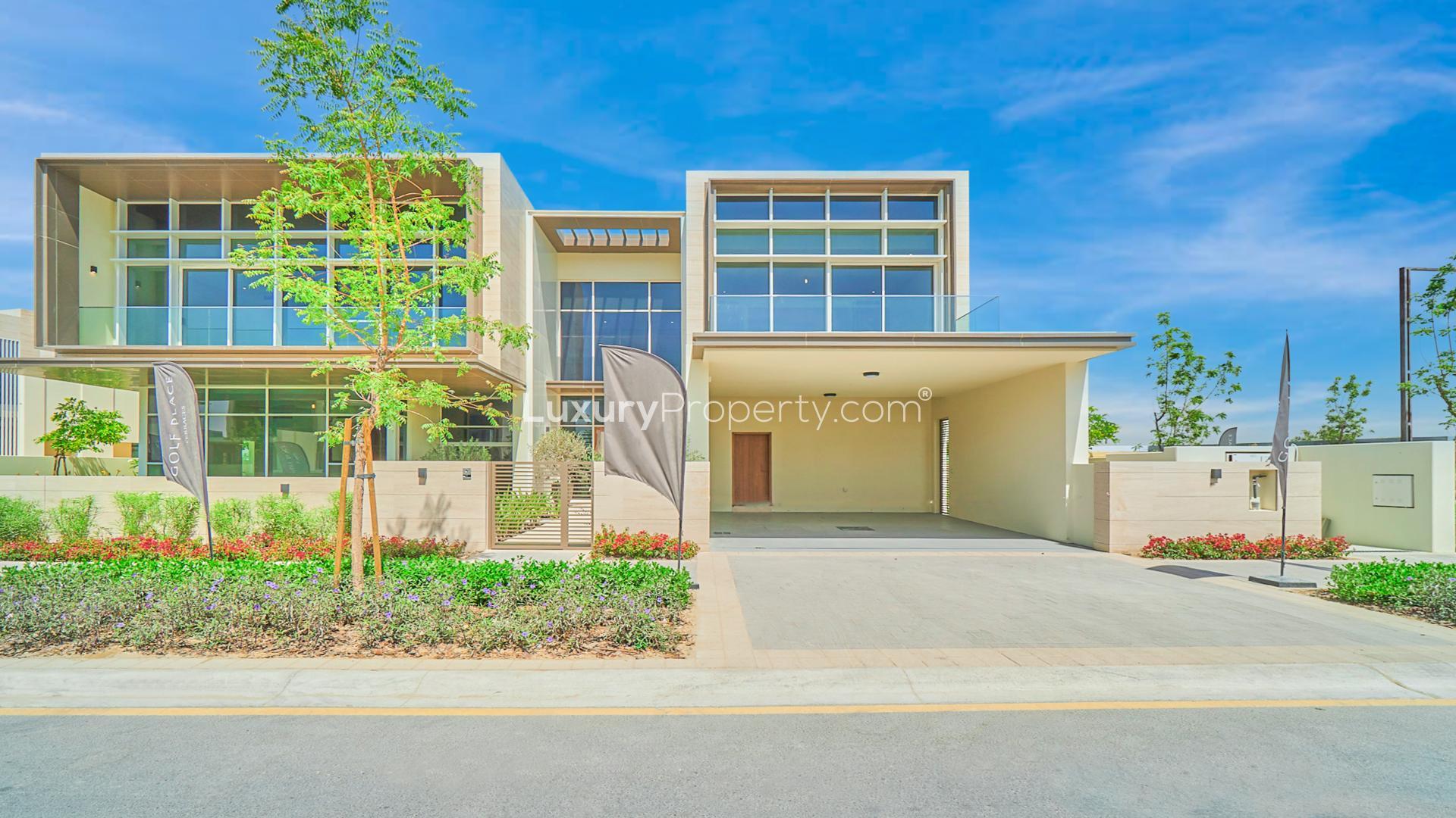 Modern villa in Dubai Hills Estate, Golf Place, with full golf course view