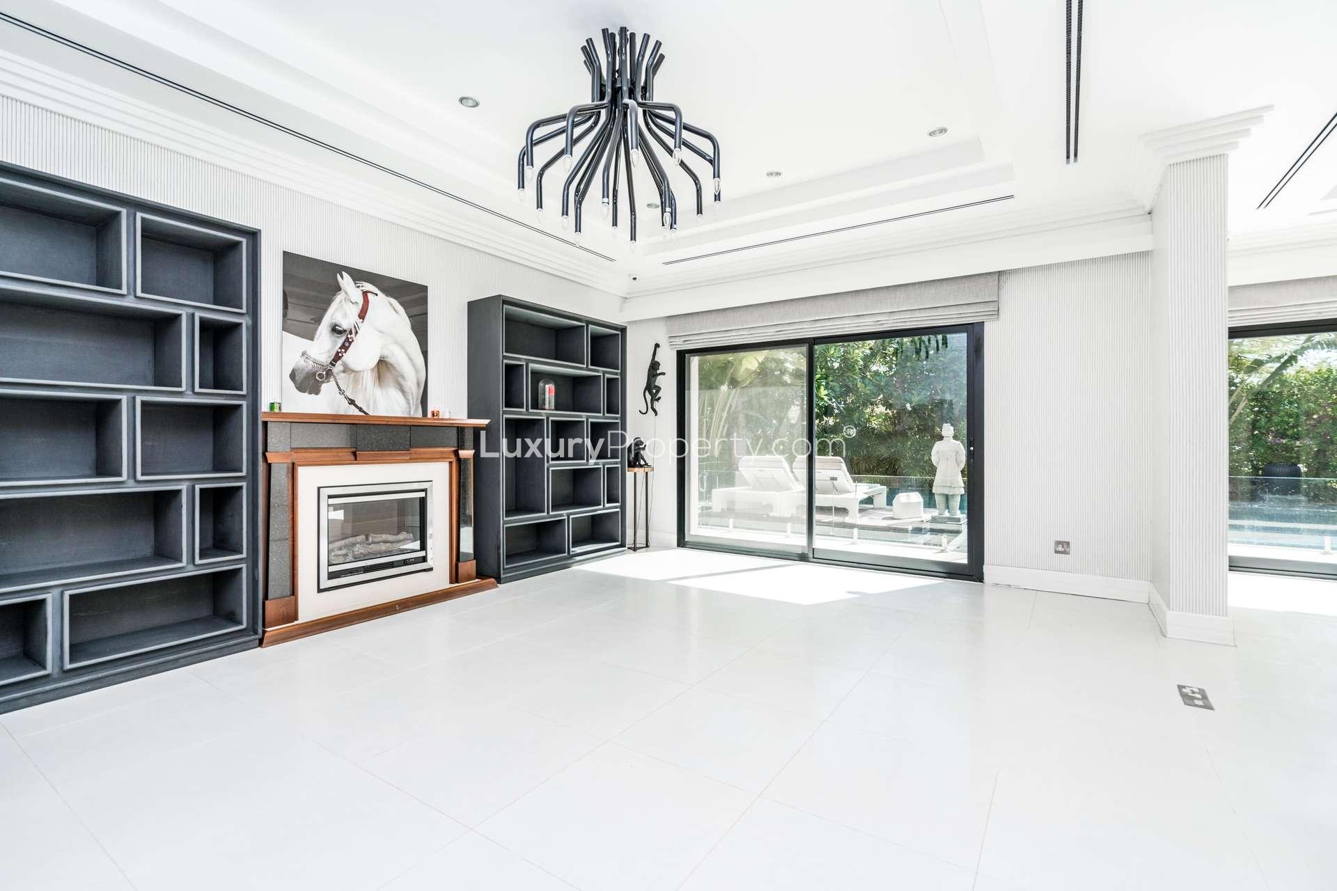 Spacious empty room in upgraded E1 villa, Hattan, Arabian Ranches with garden view