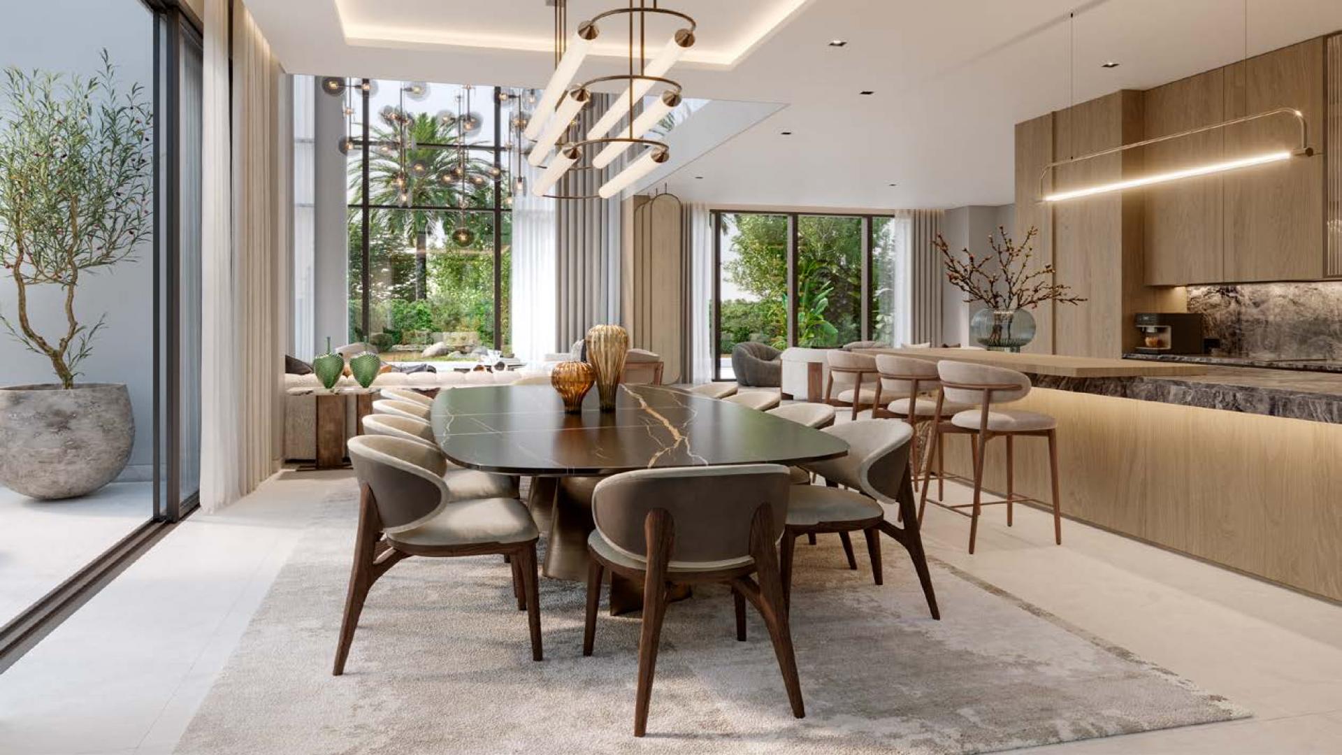 N/A,Modern dining area with elegant decor in Nad Al Sheba villa for sale