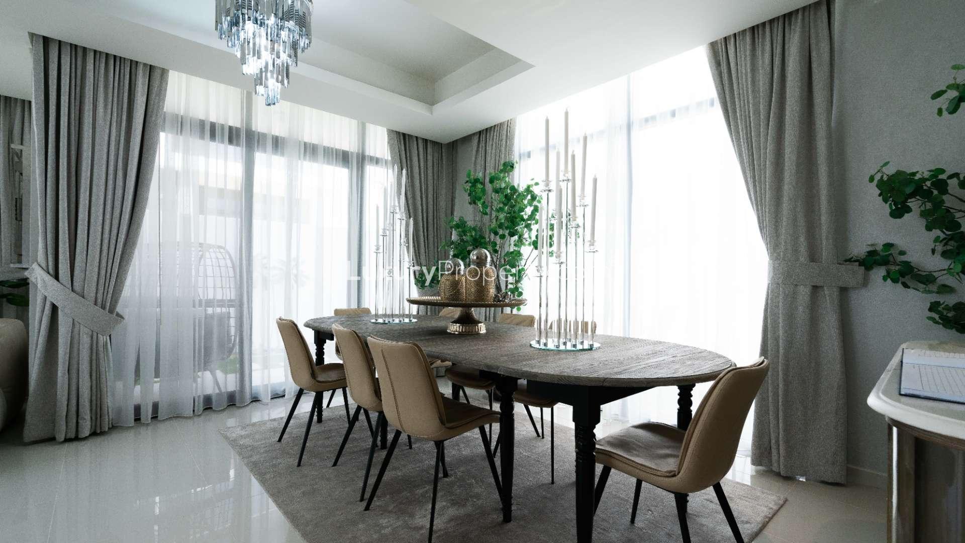 Luxurious living room in 6-bed villa, Damac Hills 2, Juniper, Akoya community