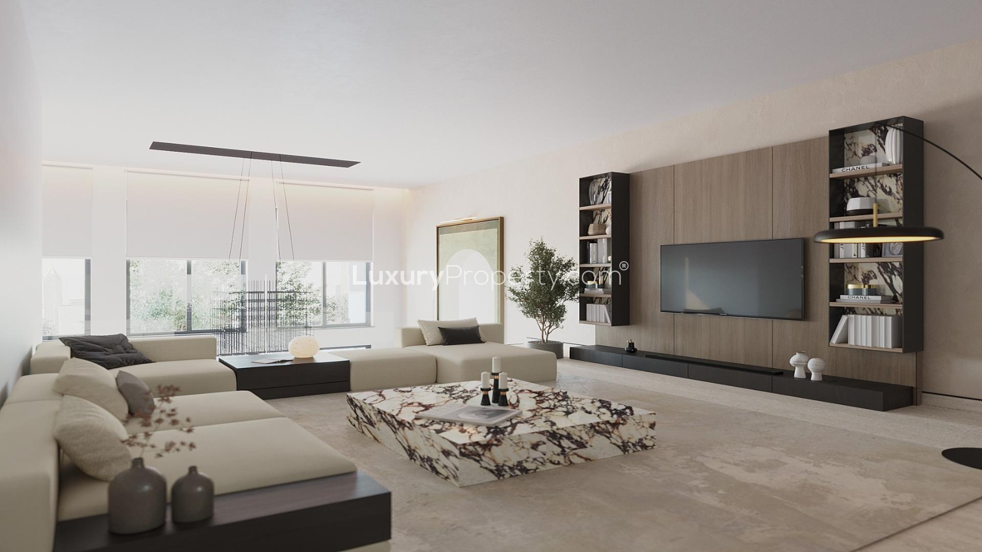 Luxurious 6-bed villa with pool and golf course view at Jumeirah Golf Estates Fire