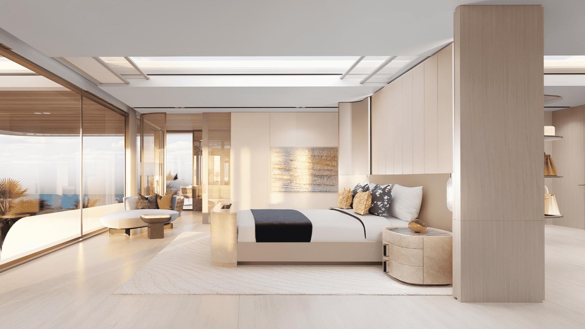 Luxurious villa living room with ocean view on Amali Island, The World Islands