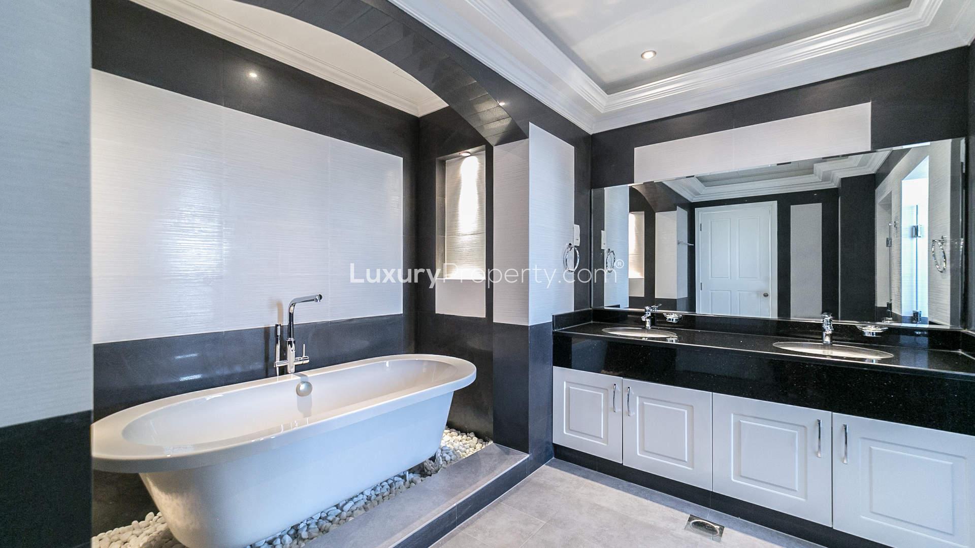 Luxurious six-bedroom villa exterior in Polo Homes, Arabian Ranches, for sale