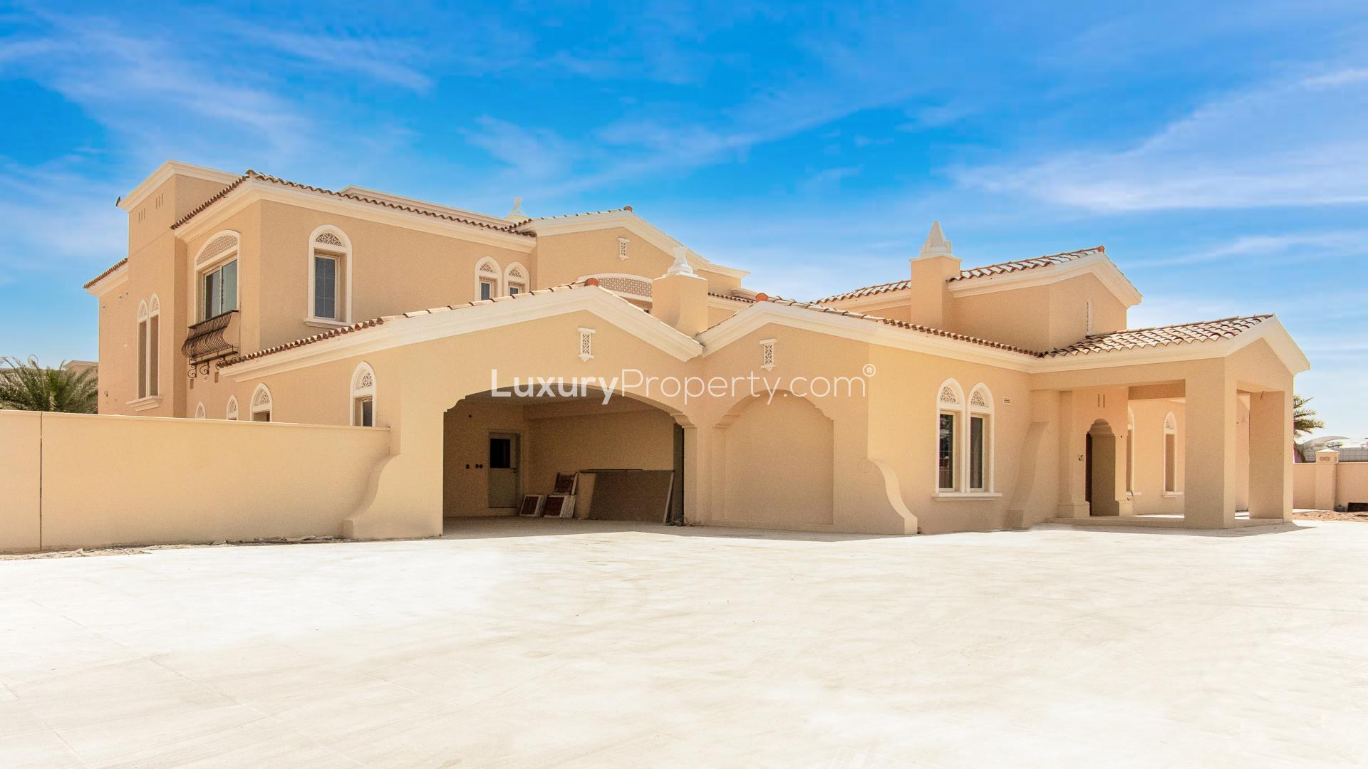 Newly renovated six-bedroom villa in Polo Homes, Arabian Ranches, featuring spacious exterior