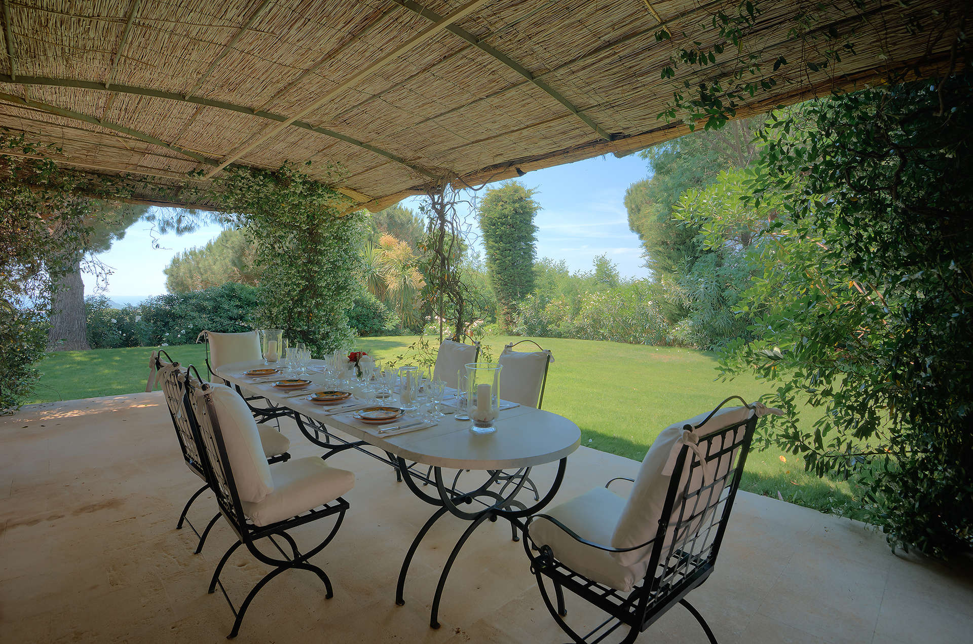 Luxurious six-bedroom villa garden in Cap Camarat, Ramatuelle, French Riviera for sale