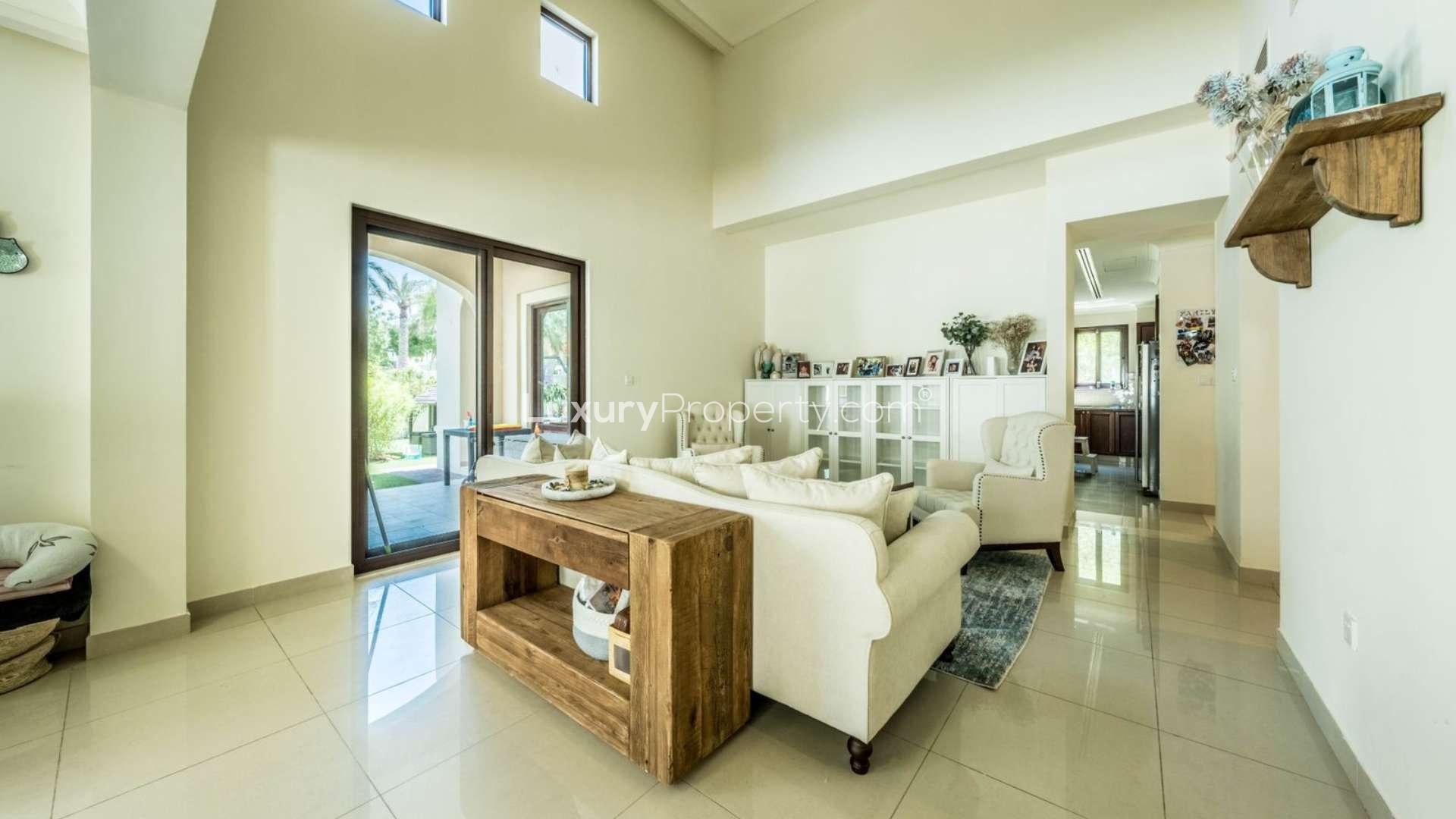 Spacious kitchen and dining area in Rosa villa, Arabian Ranches 2, for sale