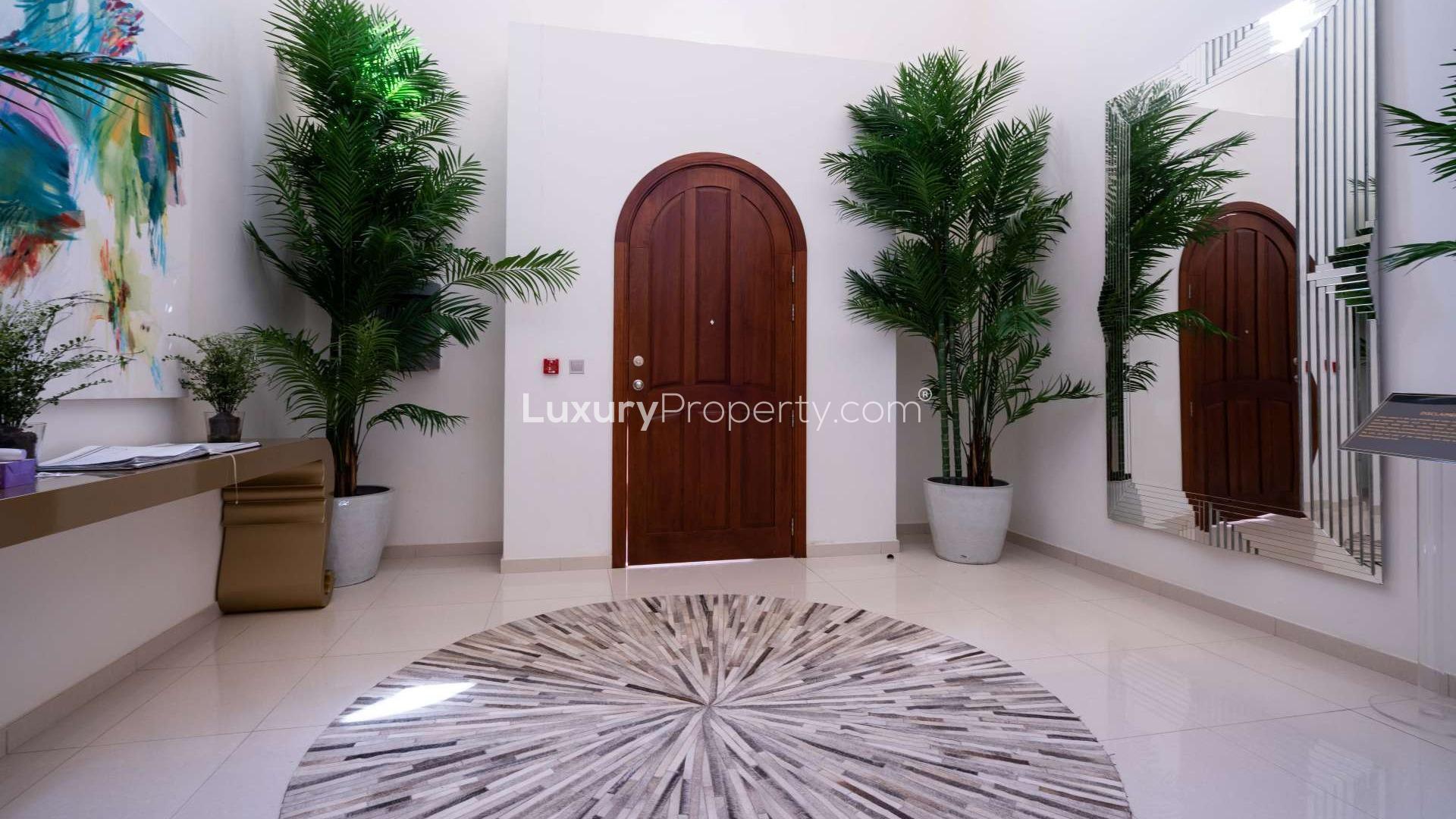 Luxurious bathroom in a fully furnished villa, Jumeirah Golf Estates, Earth community