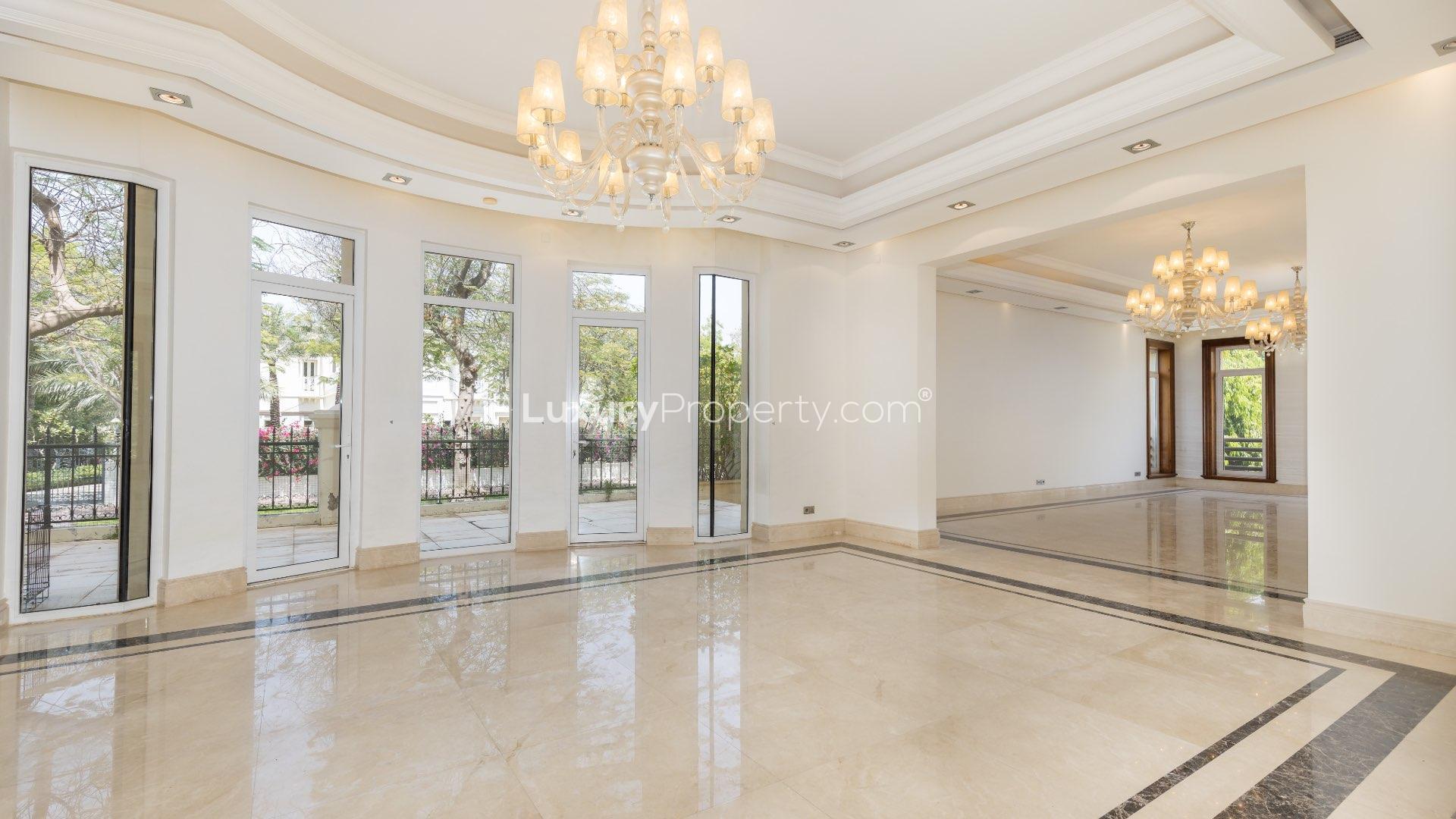 Grand staircase in luxurious six-bedroom villa, Emirates Hills, Sector P mansion interior