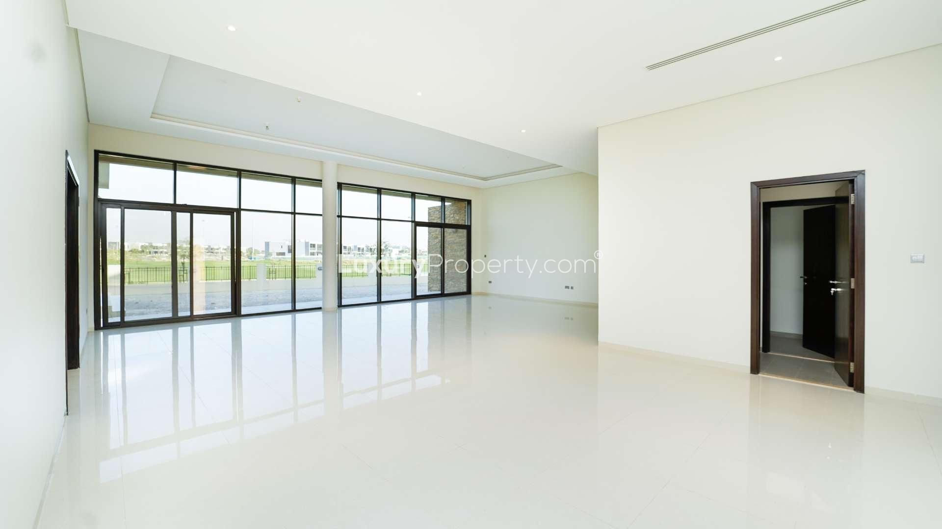 Brand new 6-bedroom villa exterior in Damac Hills, Silver Springs community for sale