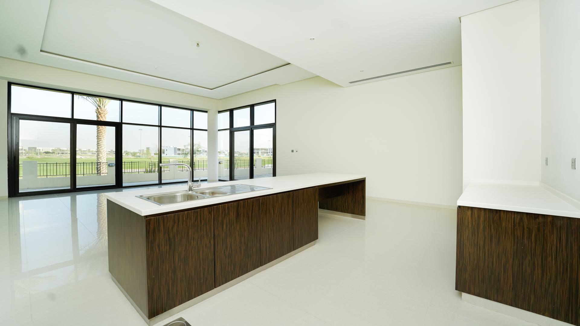 Spacious living room in brand new villa, Damac Hills, Silver Springs community, large windows