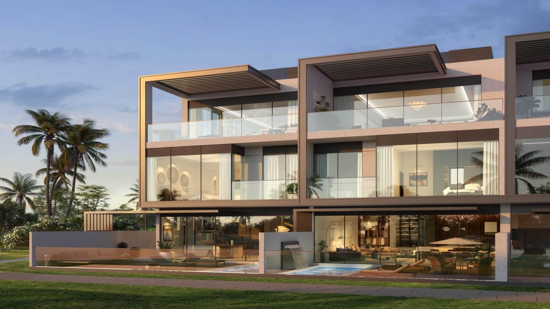 Modern 6-bedroom villa for sale in Terra Golf, Jumeirah Golf Estates, exterior view