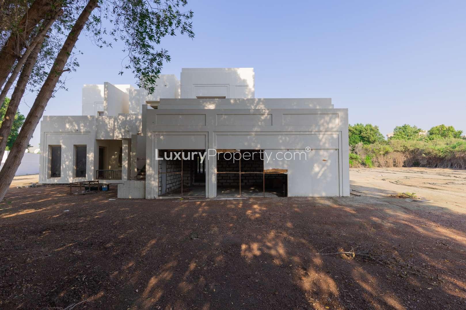 Shell and core villa with large private plot in Al Barari, The Reserve, for sale