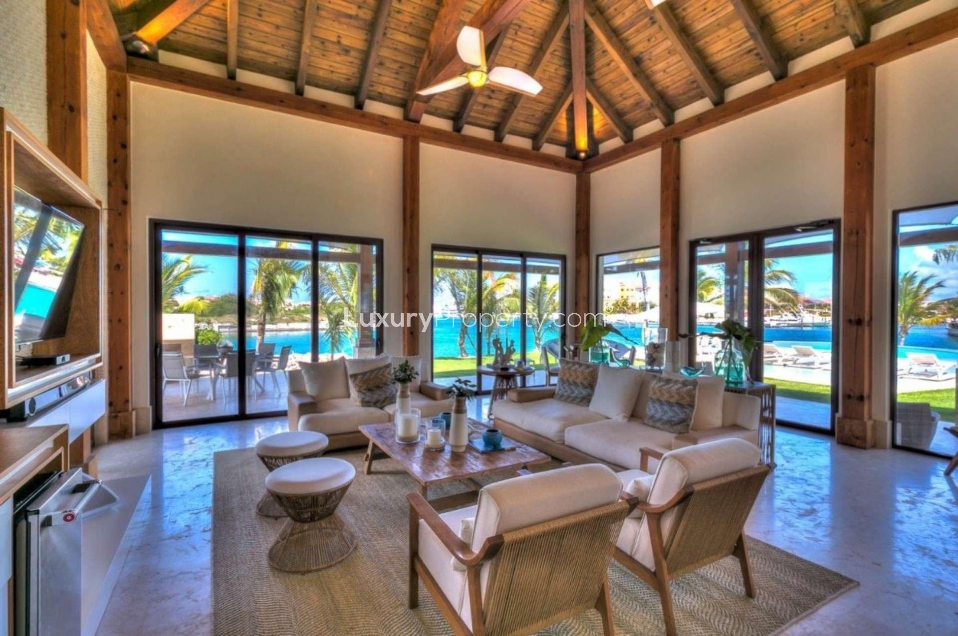 True oceanfront luxury villa with pool in Cap Cana, Punta Cana, for sale