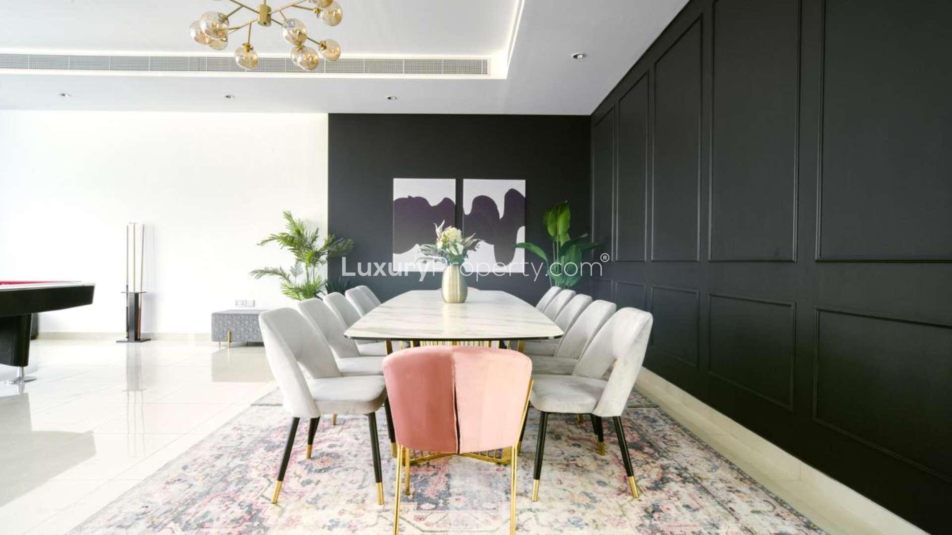 Spacious living room in newly renovated villa, modern decor, Umm Suqeim 2, Kite Beach