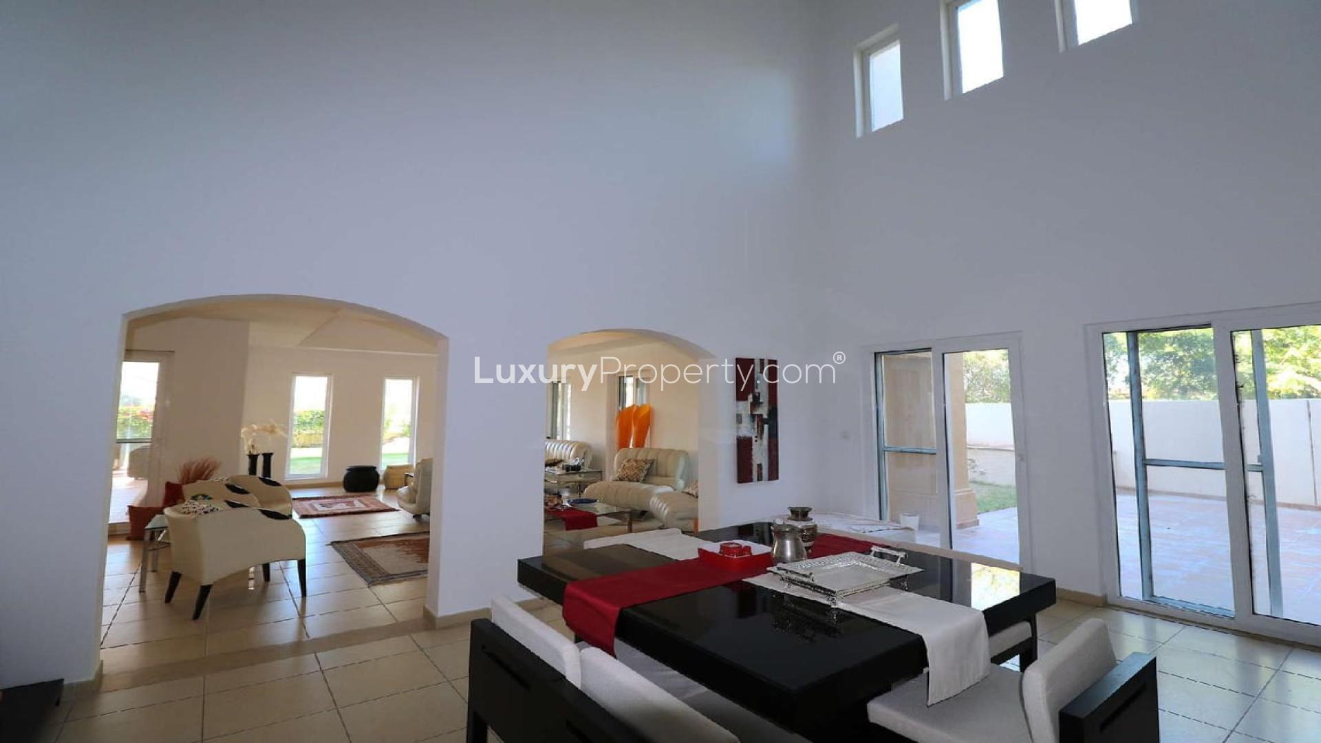 Upgraded villa with pool and palm trees in Al Mahra, Arabian Ranches for rent