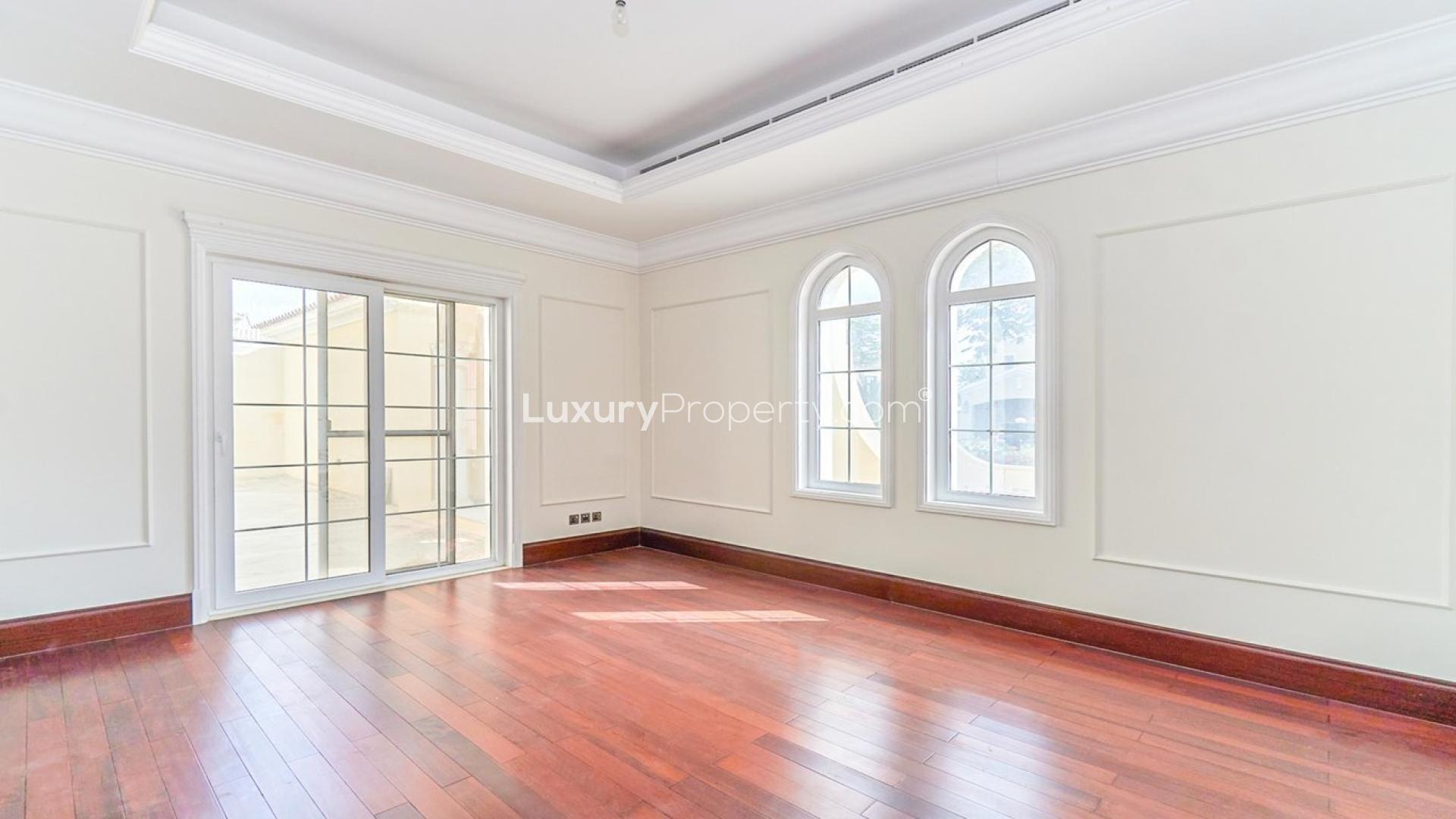 Spacious interior of upgraded 7-bed villa in Polo Homes, Arabian Ranches for rent