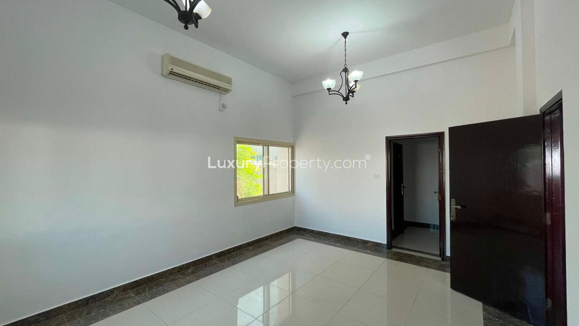 Exterior view of a stunning 7-bedroom villa for sale in Jumeirah 2, near the beach