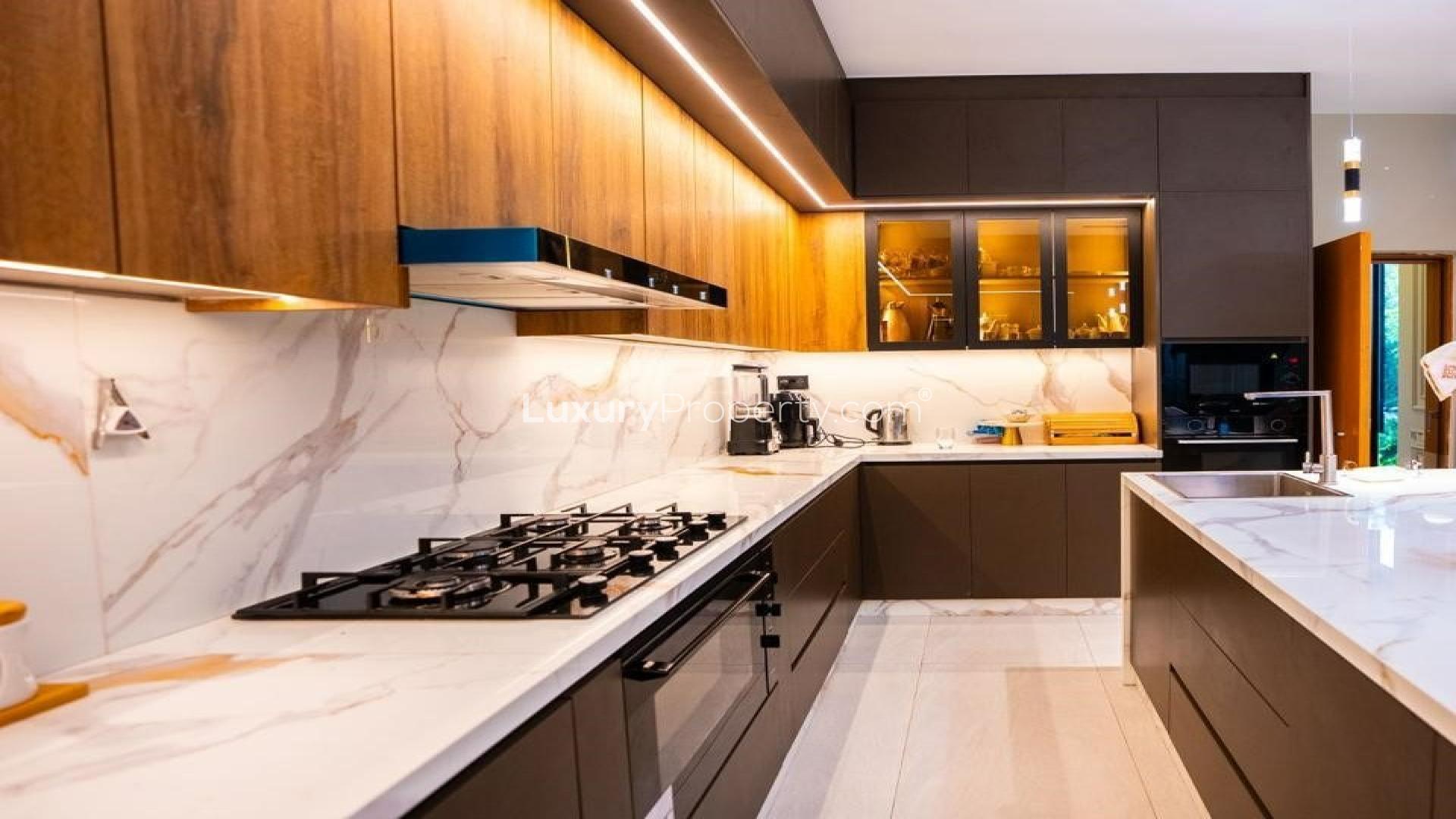 Luxurious living room in fully furnished villa, The Aldea, The Villa community, for sale