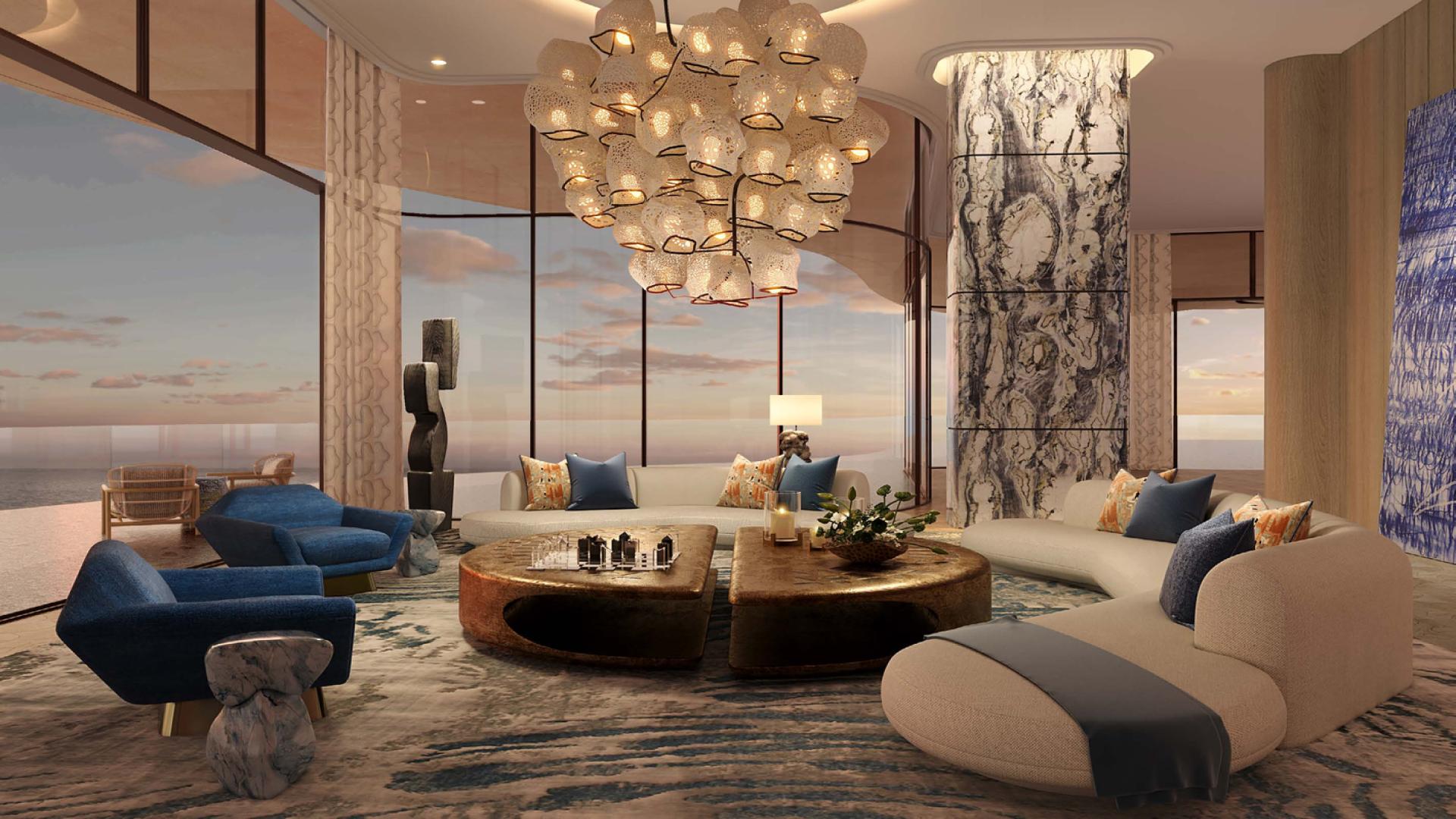 Luxury infinity pool at sunset, Jumeirah Asora Bay penthouse, stunning ocean view