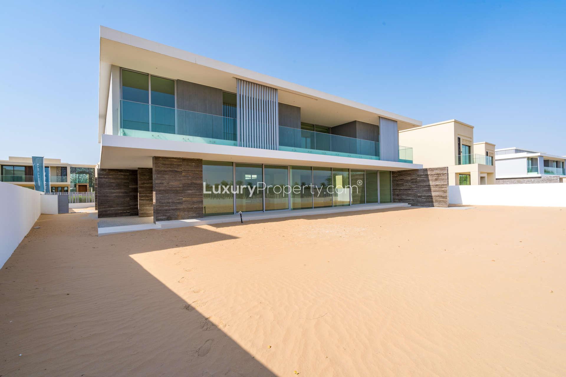 N/A,"Stunning golf course view from 7-bedroom villa in Dubai Hills Estate for rent.",Modern bathroom in a 7-bedroom villa, Fairway Vistas, Dubai Hills Estate, for rent