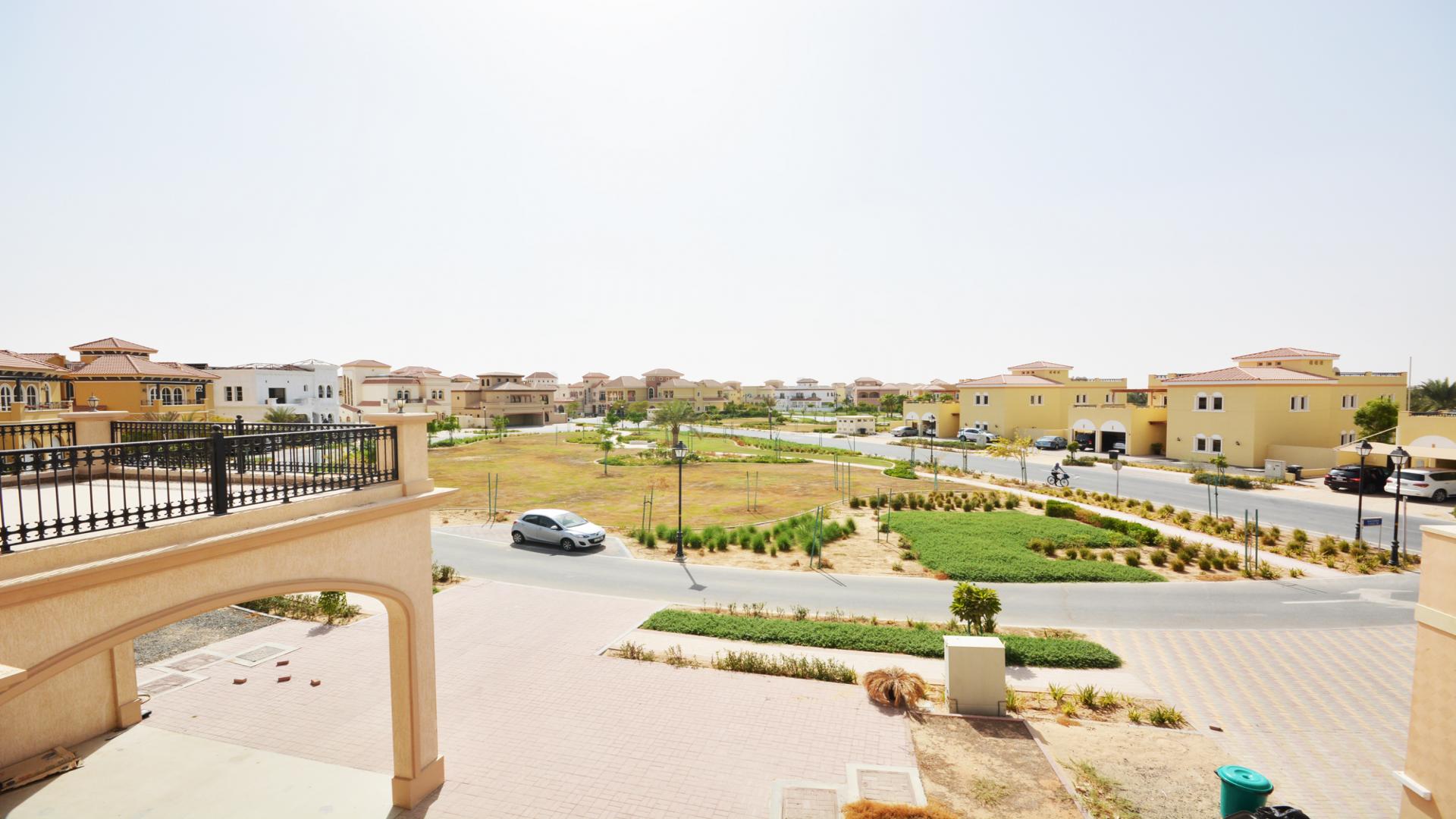 Custom-built villa exterior in Hacienda, The Villa community, available for rent