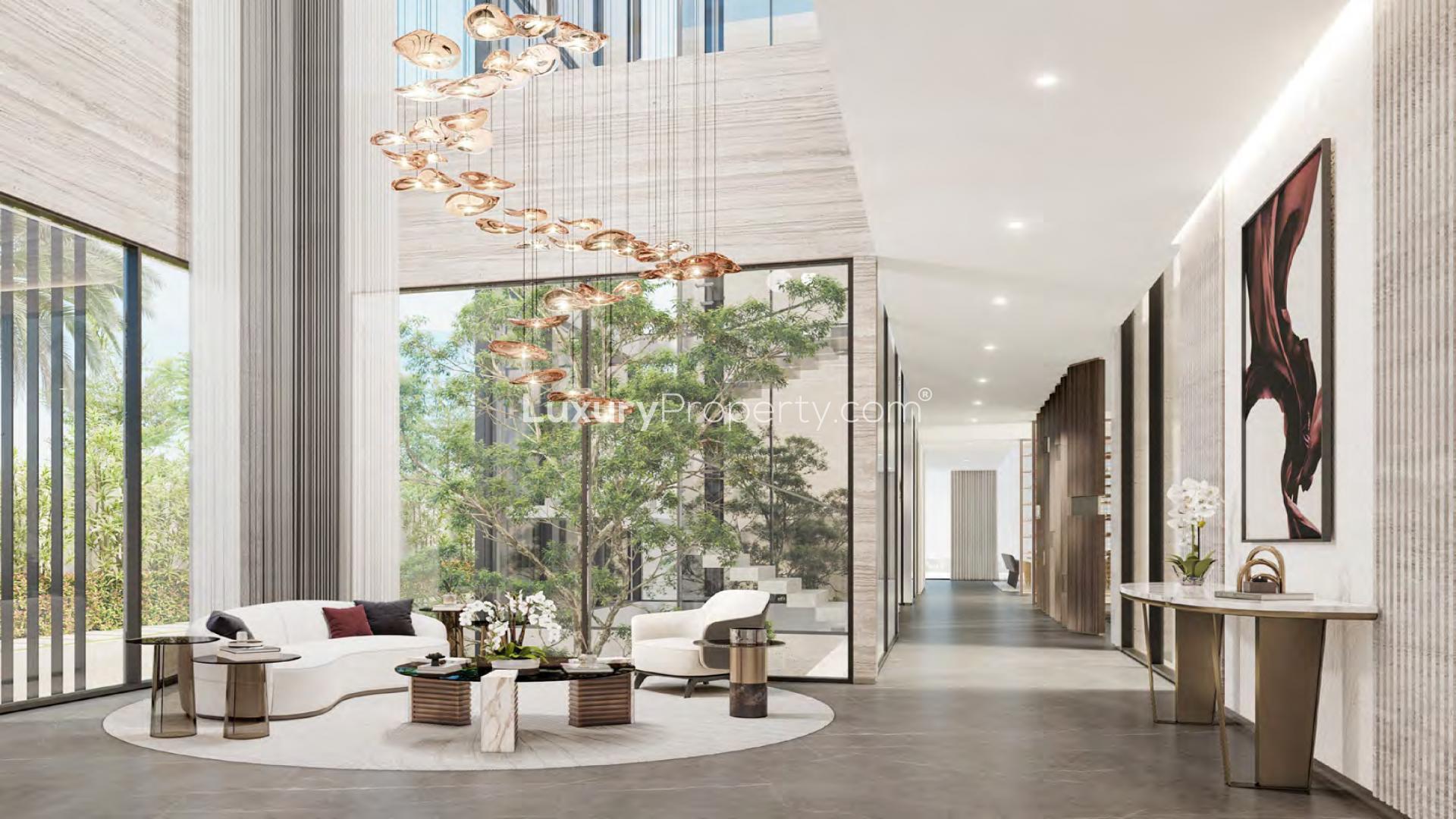 Luxurious 7-bedroom villa exterior in Damac Autograph Collection, Damac Hills, for sale