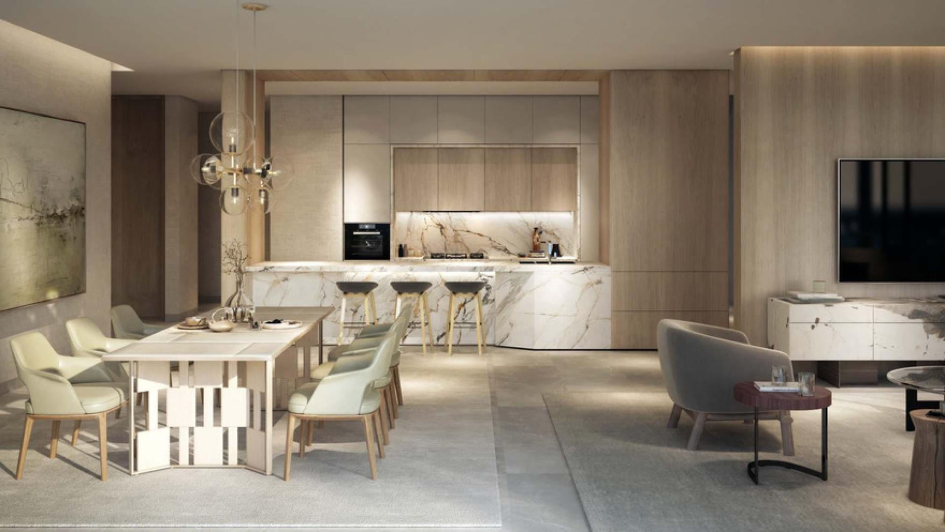 Luxurious Palm Jumeirah villa with pool, modern design, beachfront view at The Palm Crown