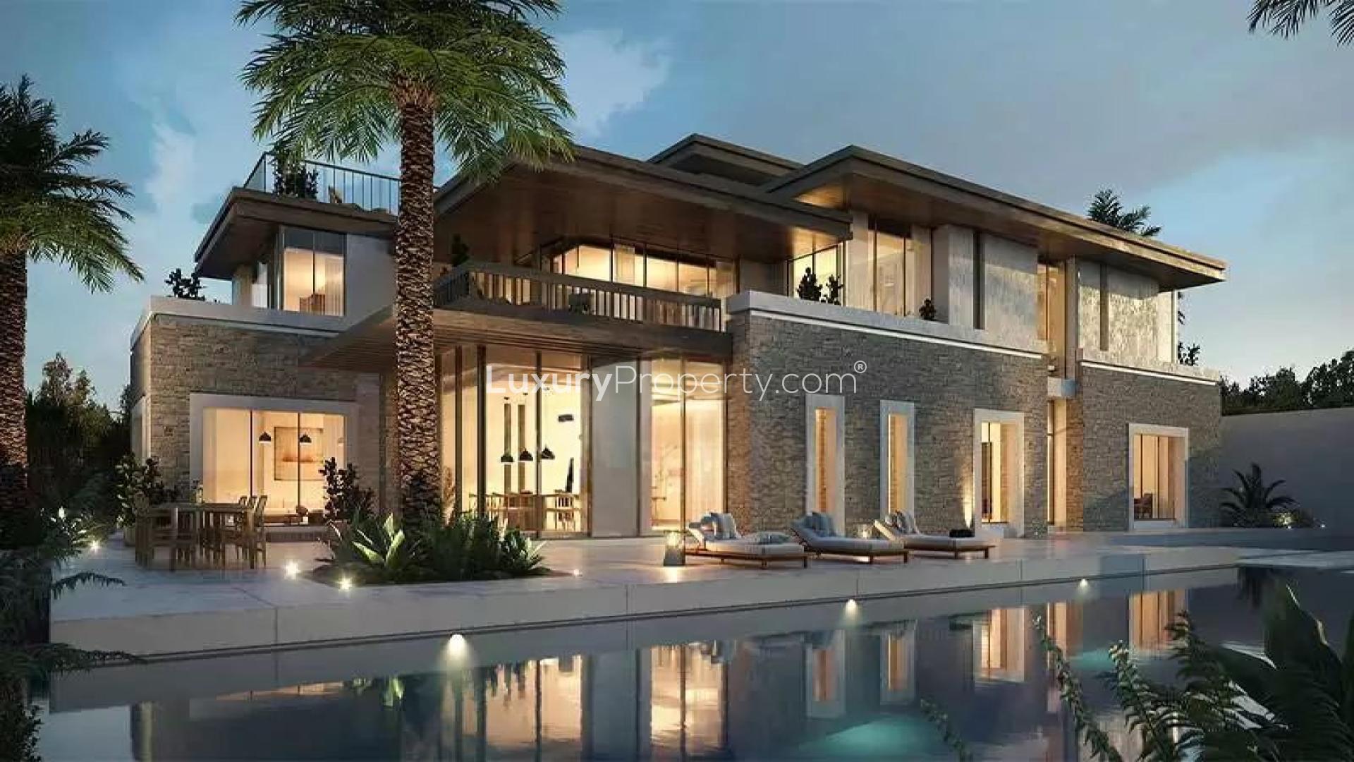 "Luxurious beachfront villa with pool on Al Reem Island