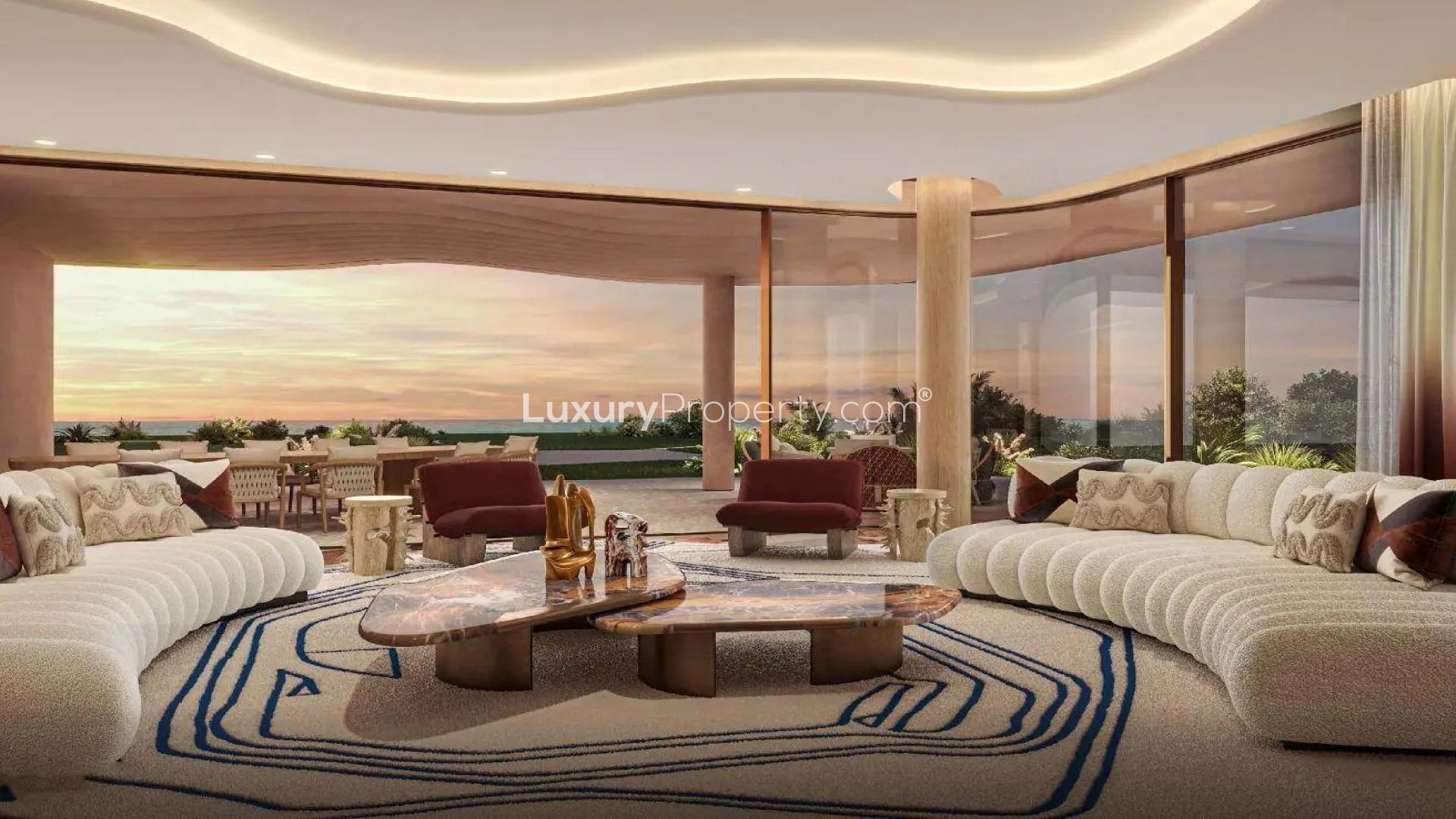 Luxurious Jumeirah Asora Bay villa with pool, lush garden, and ocean view for sale