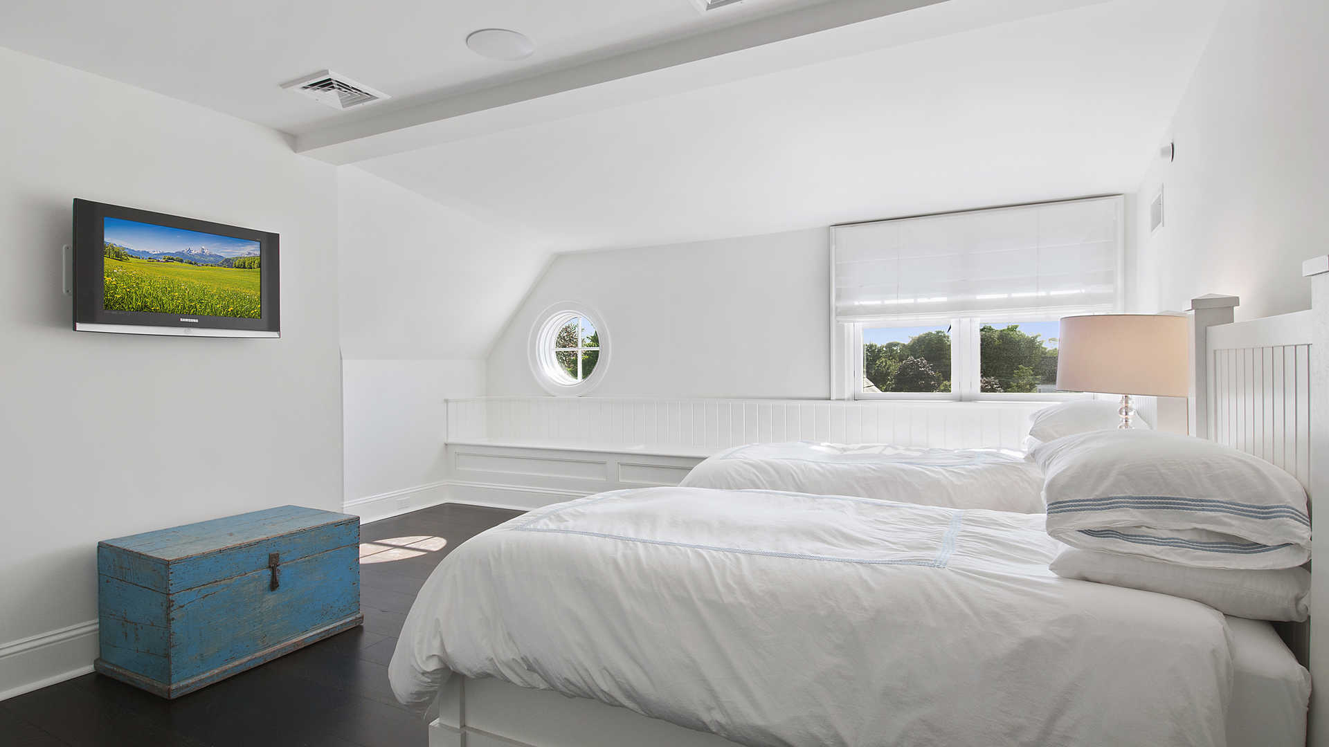 Grand staircase and elegant living area in Hamptons villa for sale, 41 Herrick Road