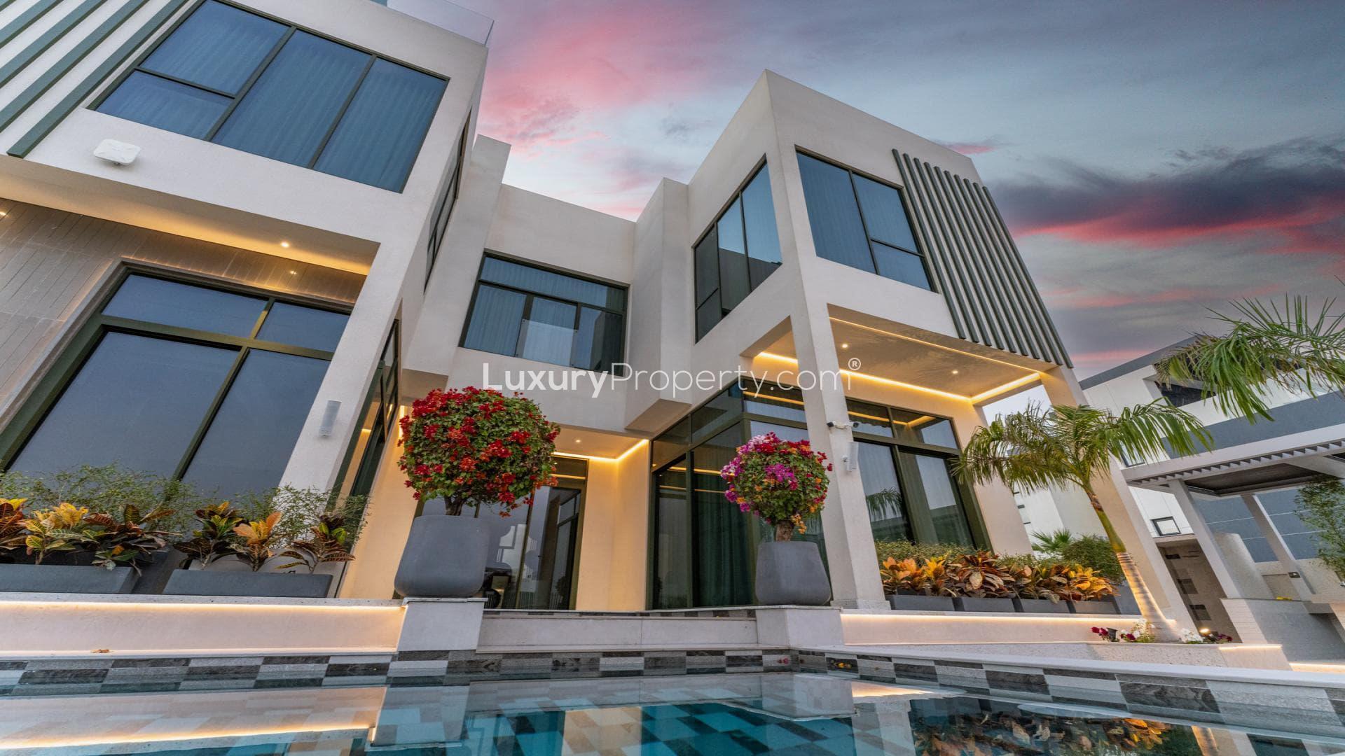 Luxurious living room in bespoke villa at Dubai Hills Estate, Emerald Hills