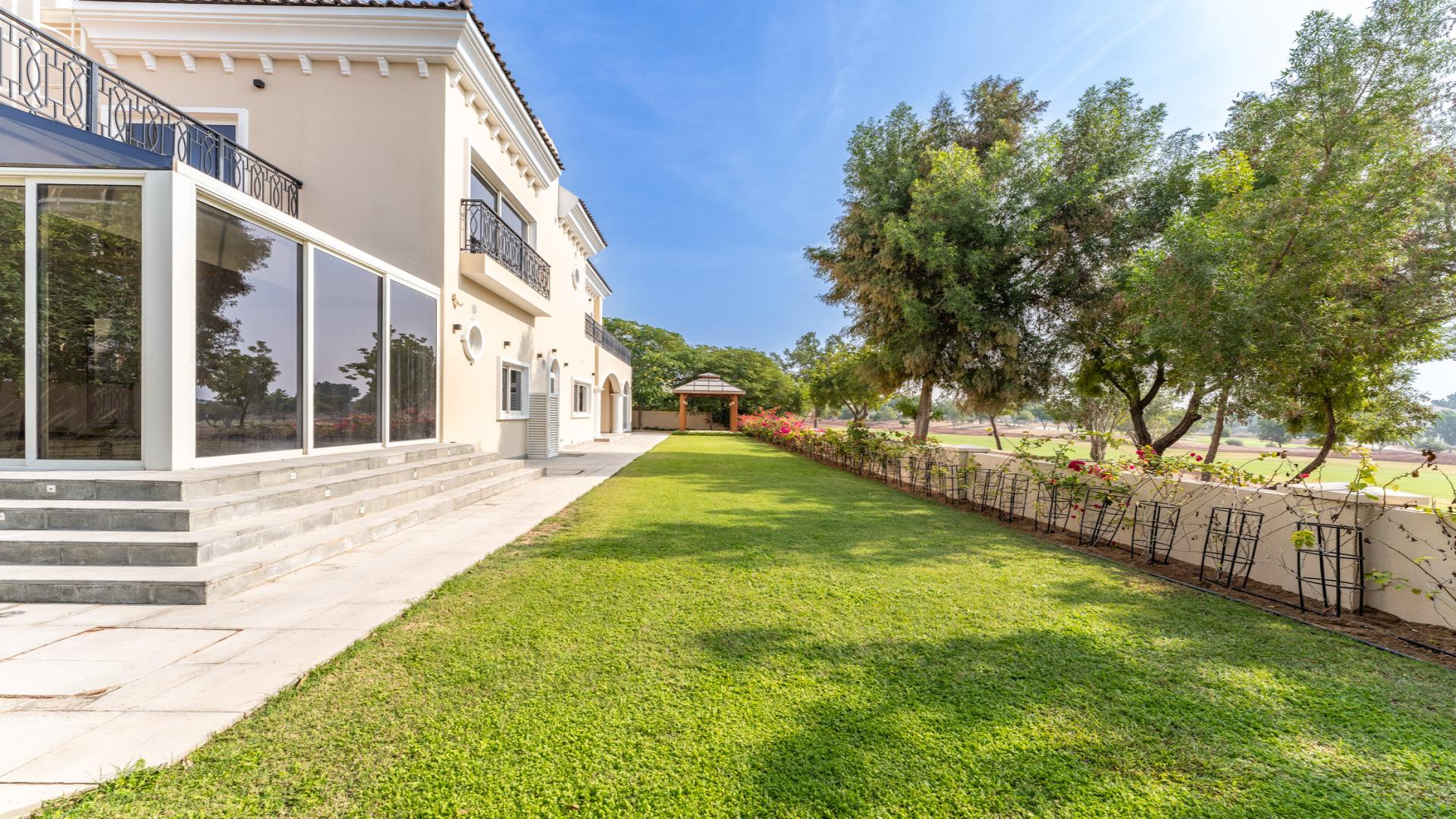 Luxurious 7-bedroom villa exterior in Wildflower, Jumeirah Golf Estates, for sale