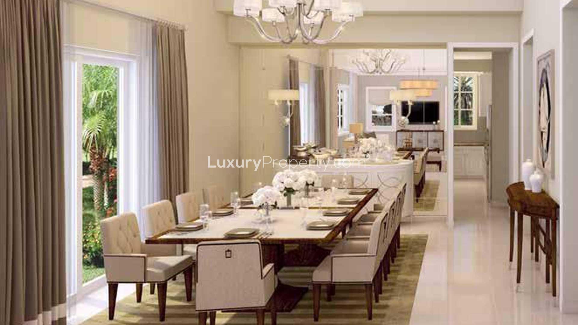 Luxurious living room and kitchen in Aseel Villa, Arabian Ranches 2, Dubai