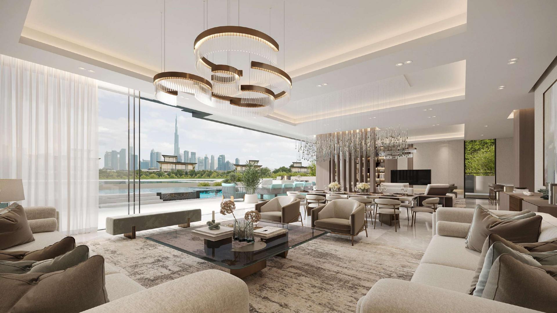 Luxurious 7-bedroom villa exterior in Nineteen Riviera Lagoon, Mohammed Bin Rashid City