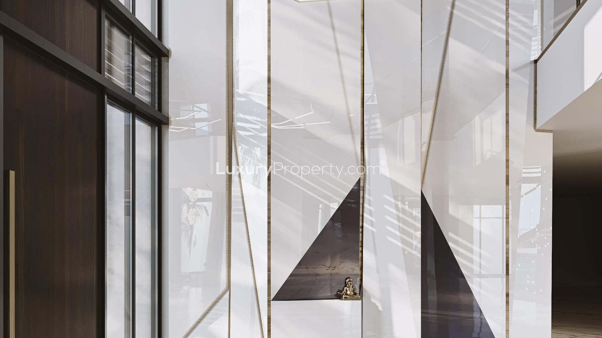 Luxurious interior with elegant staircase in Dubai Hills Estate mansion for sale