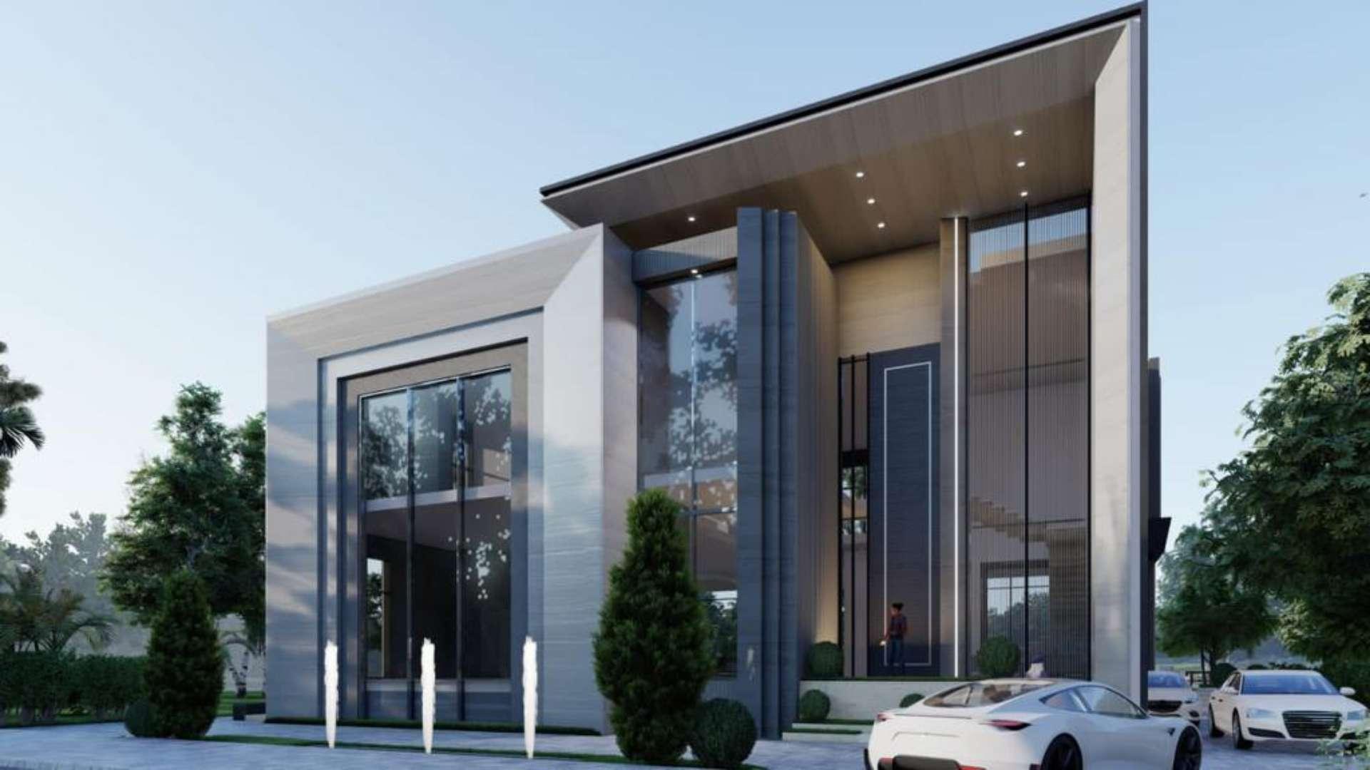 Modern 7-bedroom villa exterior in Emerald Hills, Dubai Hills Estate, for sale