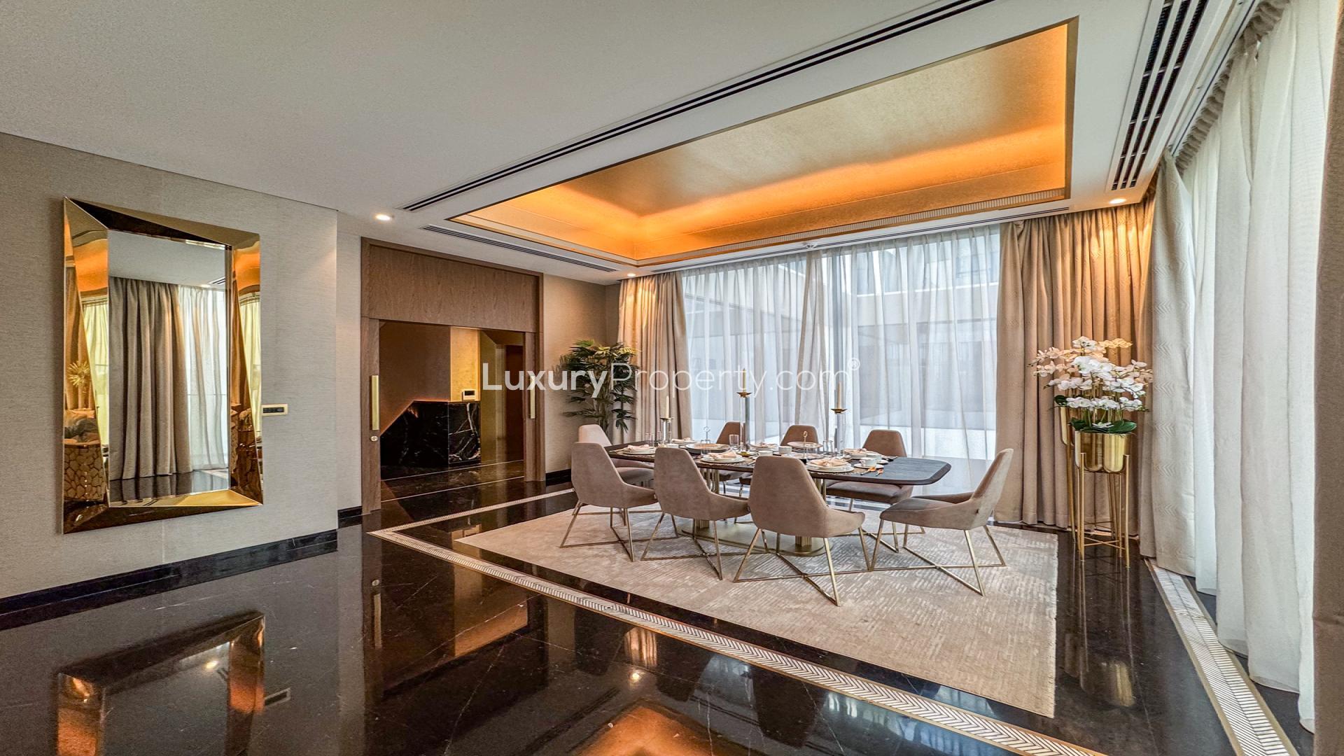 Luxurious living room in 7-bedroom villa for sale, Damac Lagoons, Morocco Phase 2