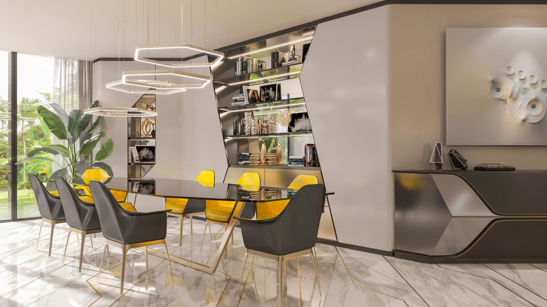 Stunning modern villa exterior in Majestic Vistas, Dubai Hills Estate, with lush landscaping