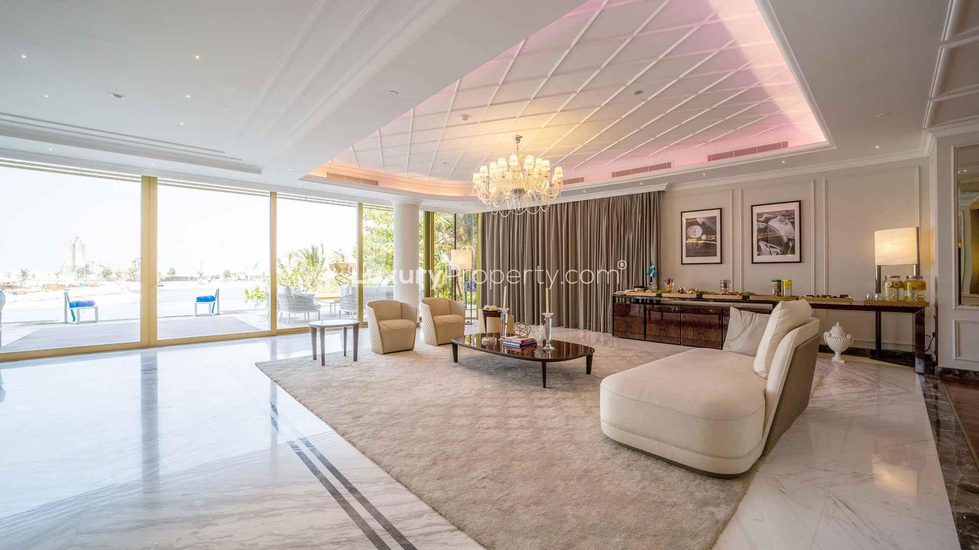 Luxury beachside villa with pool at Sweden Island, The World Islands, for sale