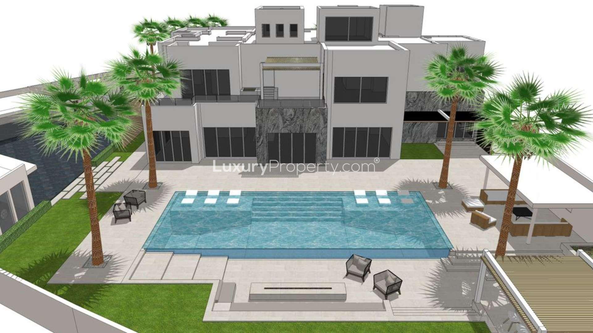 Modern contemporary villa with lush gardens and water views in Al Barari, The Reserve