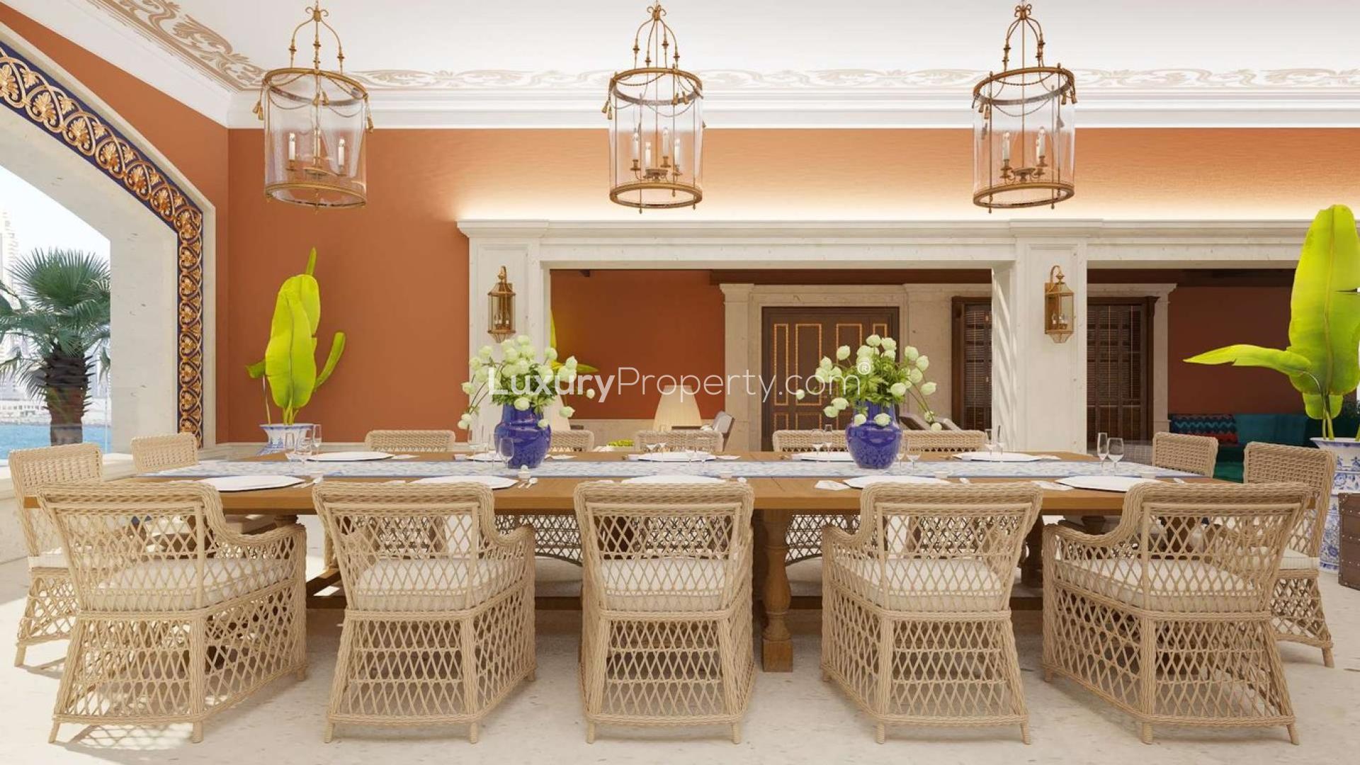 Elegant 8-bedroom penthouse exterior at XXII Carat, Palm Jumeirah, Dubai, for sale